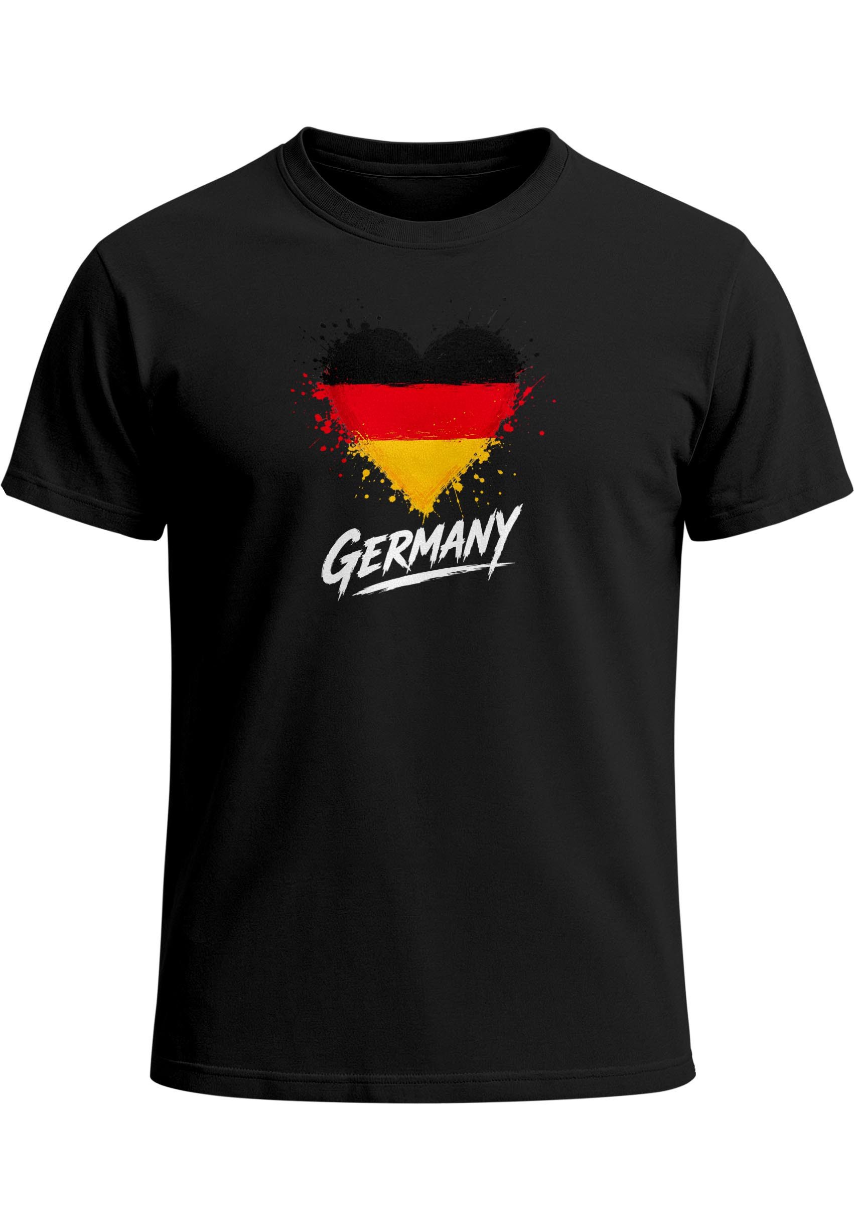 MoonWorks Print-Shirt Herren T-Shirt Deutschland Fußball WM-Shirt 2026 Fanshirt Trikot mit Print