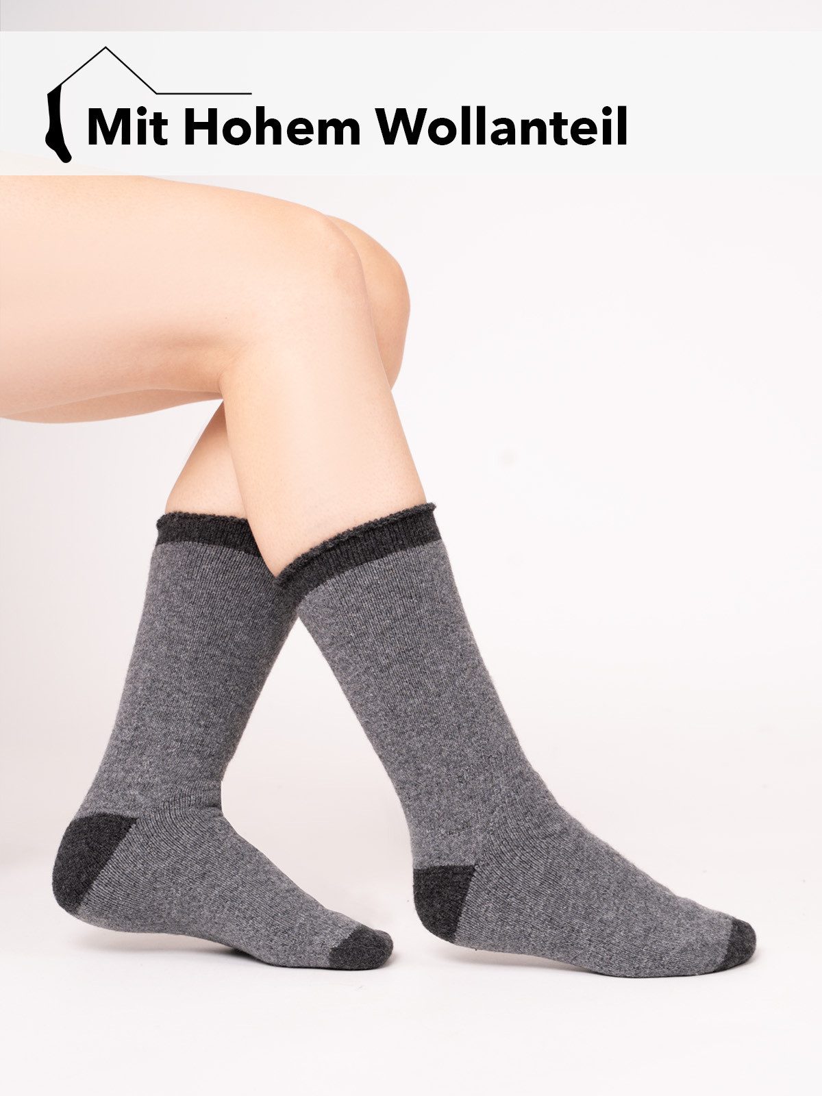 HomeOfSocks Socken Wollsocke aus 70% Lammwolle mit Weich Frottee Feine und strapazierfähige Lambswool Wollsocken