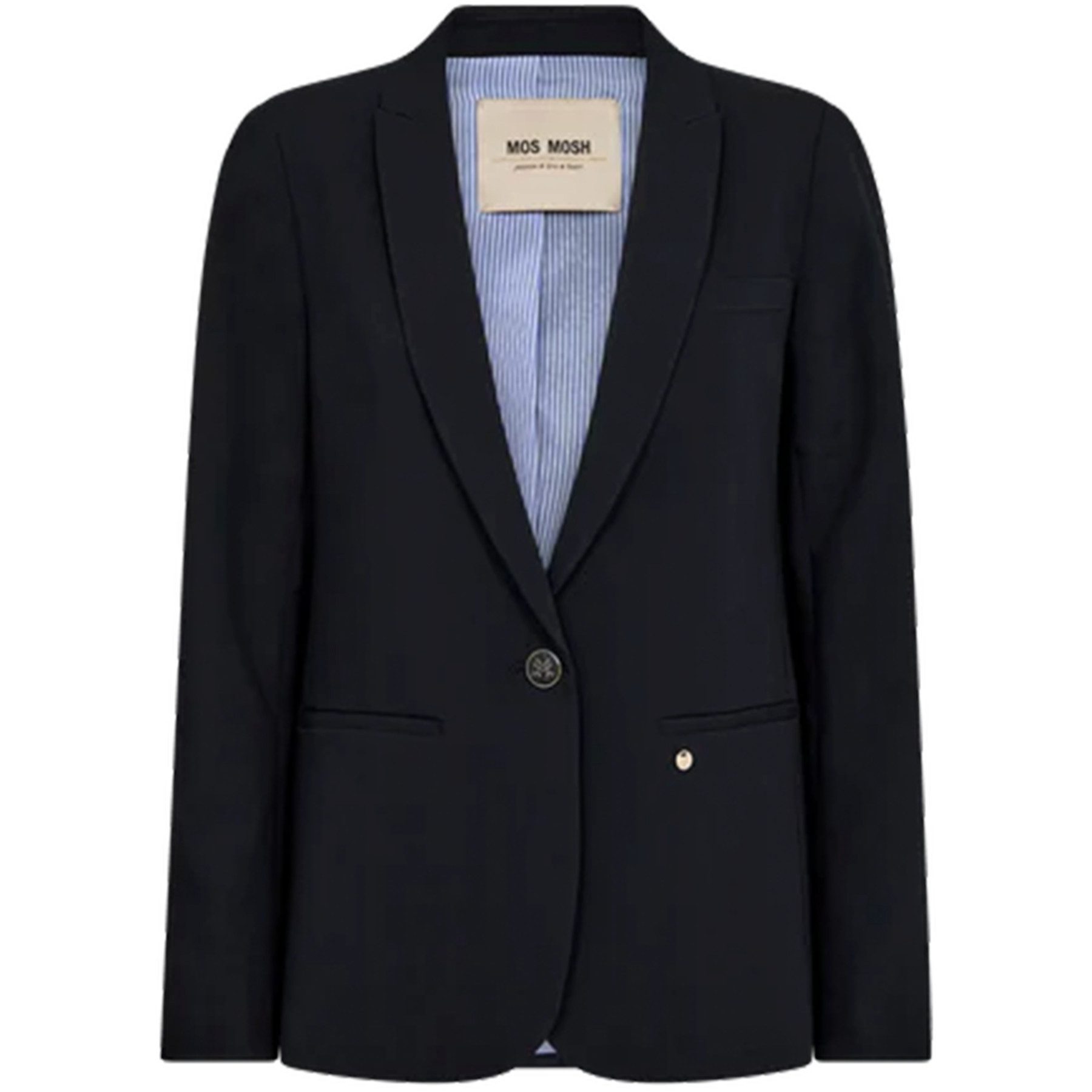 Mos Mosh Longblazer MOS MOSH Blazer ANINE LEA mit Viskose - Blau