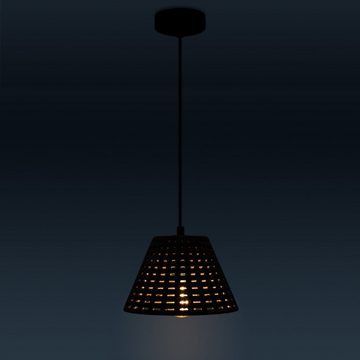 Paco Home Pendelleuchte GITTA, ohne Leuchtmittel, Hängelampe LED, E27 Gitter Lampe Wohnzimmer Esszimmer Küche Beton