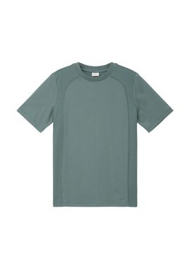s.Oliver Kurzarmshirt T-Shirt im Fabricmix Ziernaht