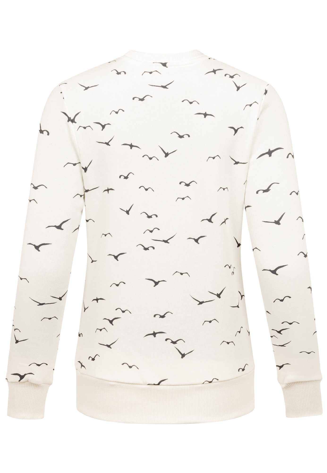 Damen ANA Weiß Hoodie Kapuzenpullover REPUBLIX Sweatshirt Print Pullover Sweatjacke