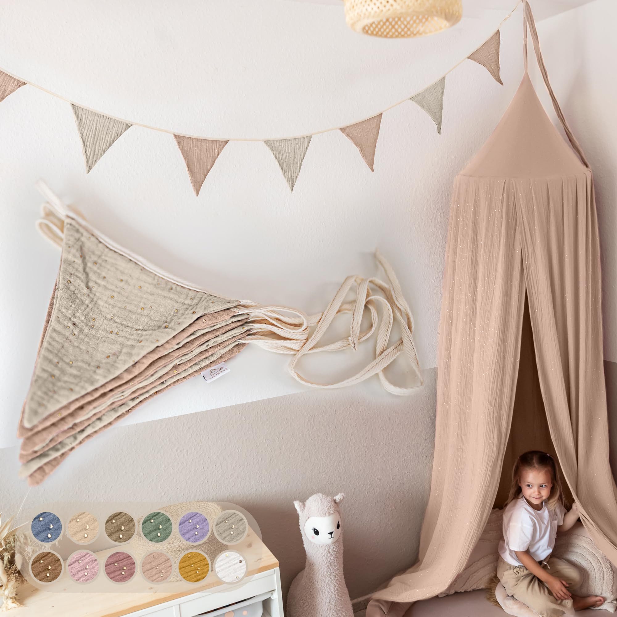 Hellbeige & Beigerosa mit Gold