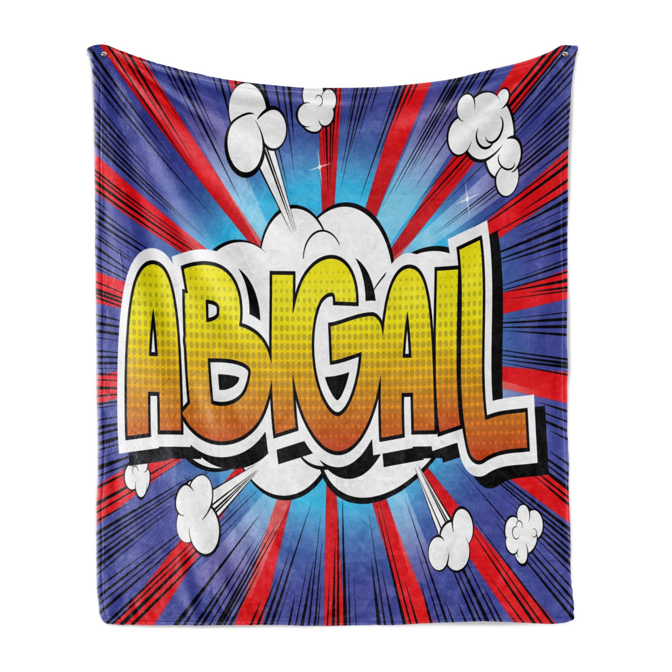 Wohndecke Gemütlicher Plüsch für den Innen- und Außenbereich, Abakuhaus, Abigail Comic Female Name