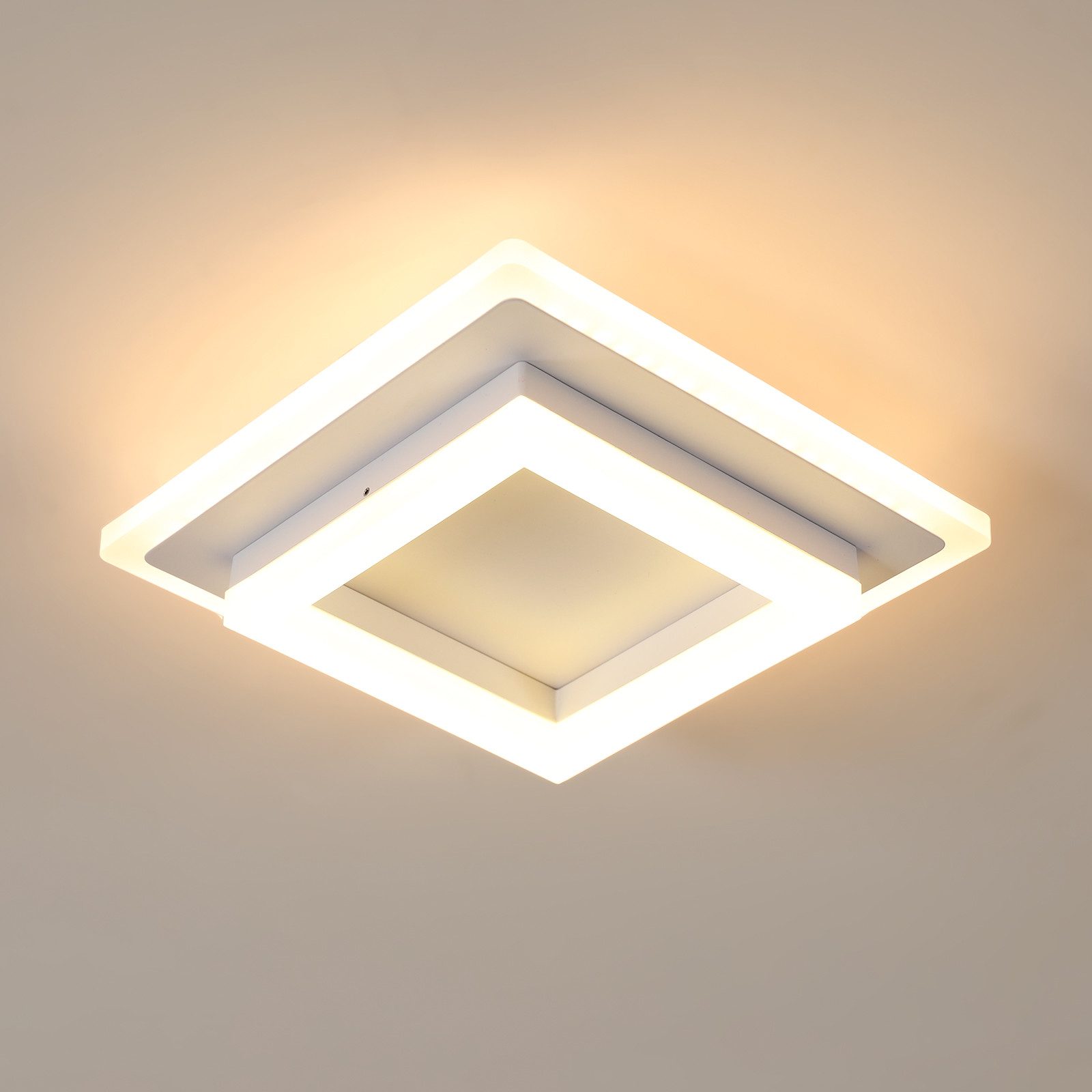 Goeco Deckenleuchte Acryl-Deckenleuchte,quadratisches Licht,weißes warmes L günstig online kaufen