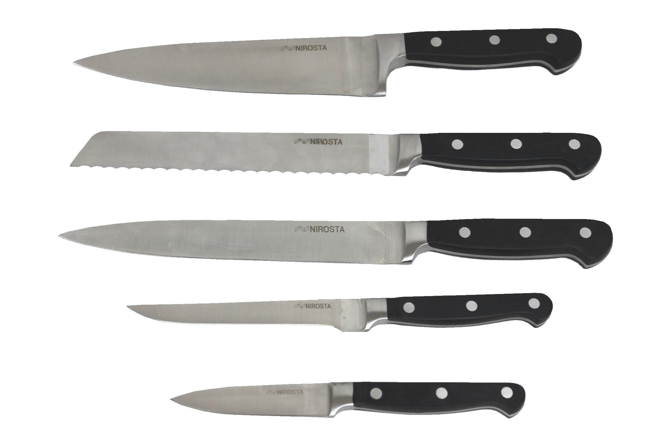 5-teilig, Vorteils-Set Premium", (5-tlg) "Messer Messer-Set rostfreie Edelstahl-Klinge Nirosta
