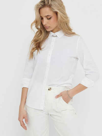 JACQUELINE de YONG Blusenshirt Business Basic Hemd Bluse JDYMIO (1-tlg) 4189 in Weiß