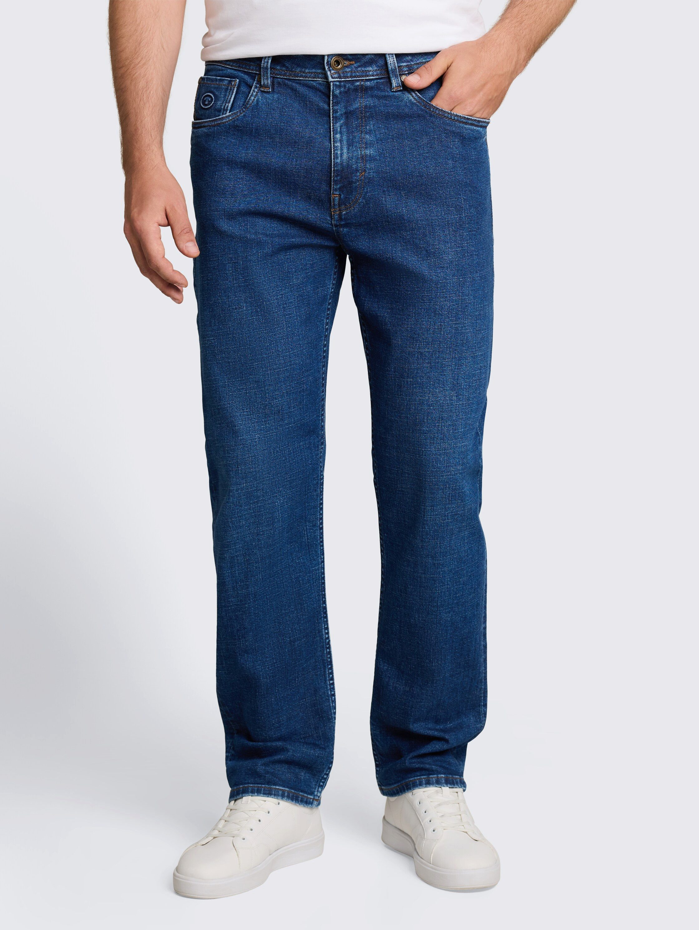 TOM TAILOR 5-Pocket-Jeans im Relaxed Fit / mit Stretch