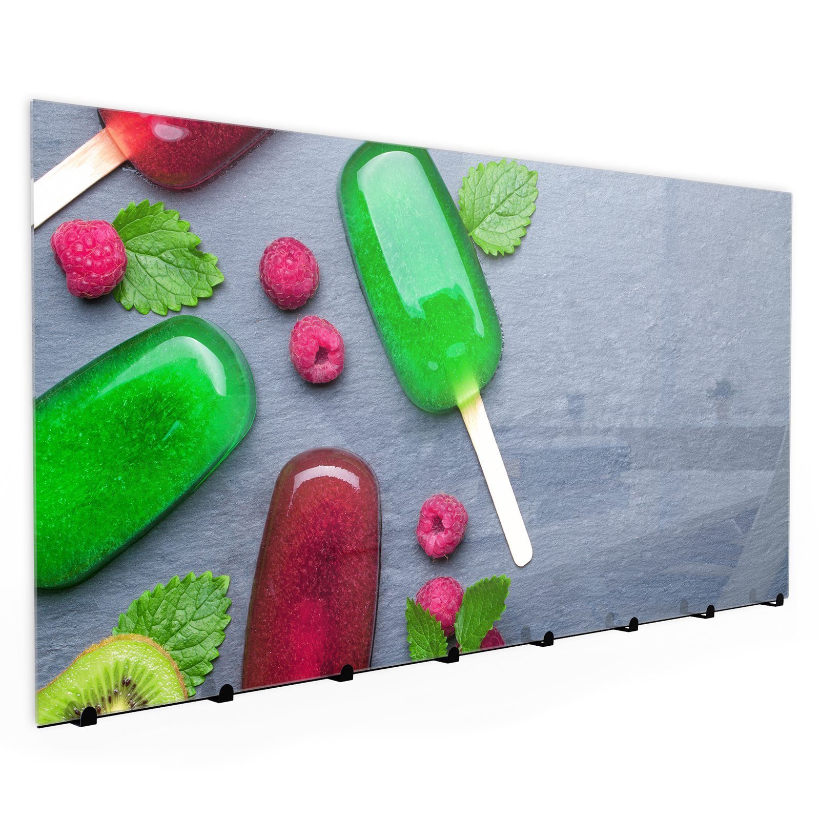 Primedeco Garderobenpaneel Magnetwand und Memoboard aus Glas Fruchteis ...
