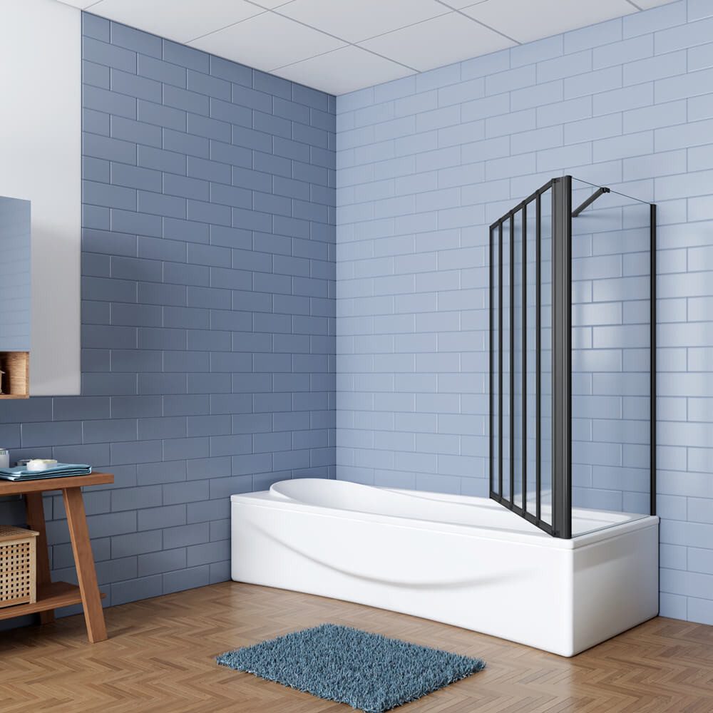 duschspa Badewannenaufsatz 4mm ESG 5-teiltig Faltwand mit Seitenwand Duscha günstig online kaufen