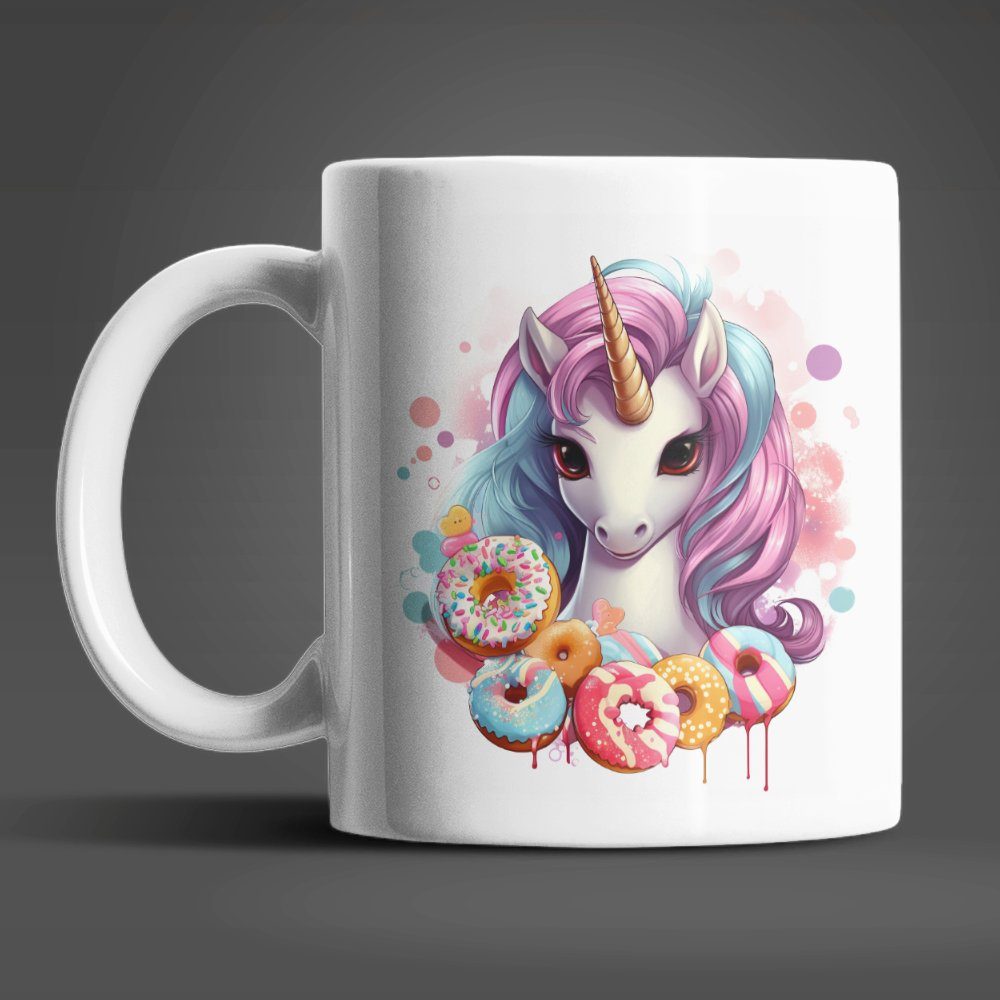 WS-Trend Tasse Süßes Einhorn Sweet Candy Kaffeetasse Teetasse, Keramik, Geschenkidee 330 ml