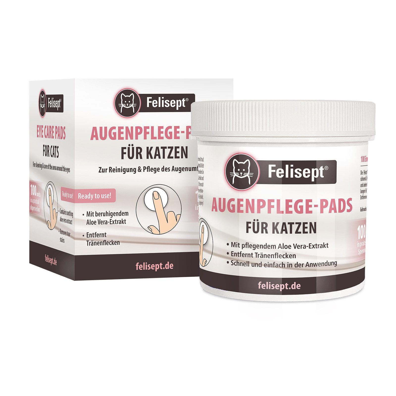 Fellpflege Felisept Augenpflege-Pads für Katzen 100 Stück