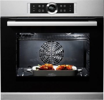 BOSCH Pyrolyse Backofen Serie 8 HBG675BS1, mit Teleskopauszug nachrüstbar, Pyrolyse-Selbstreinigung, mit AutoPilot