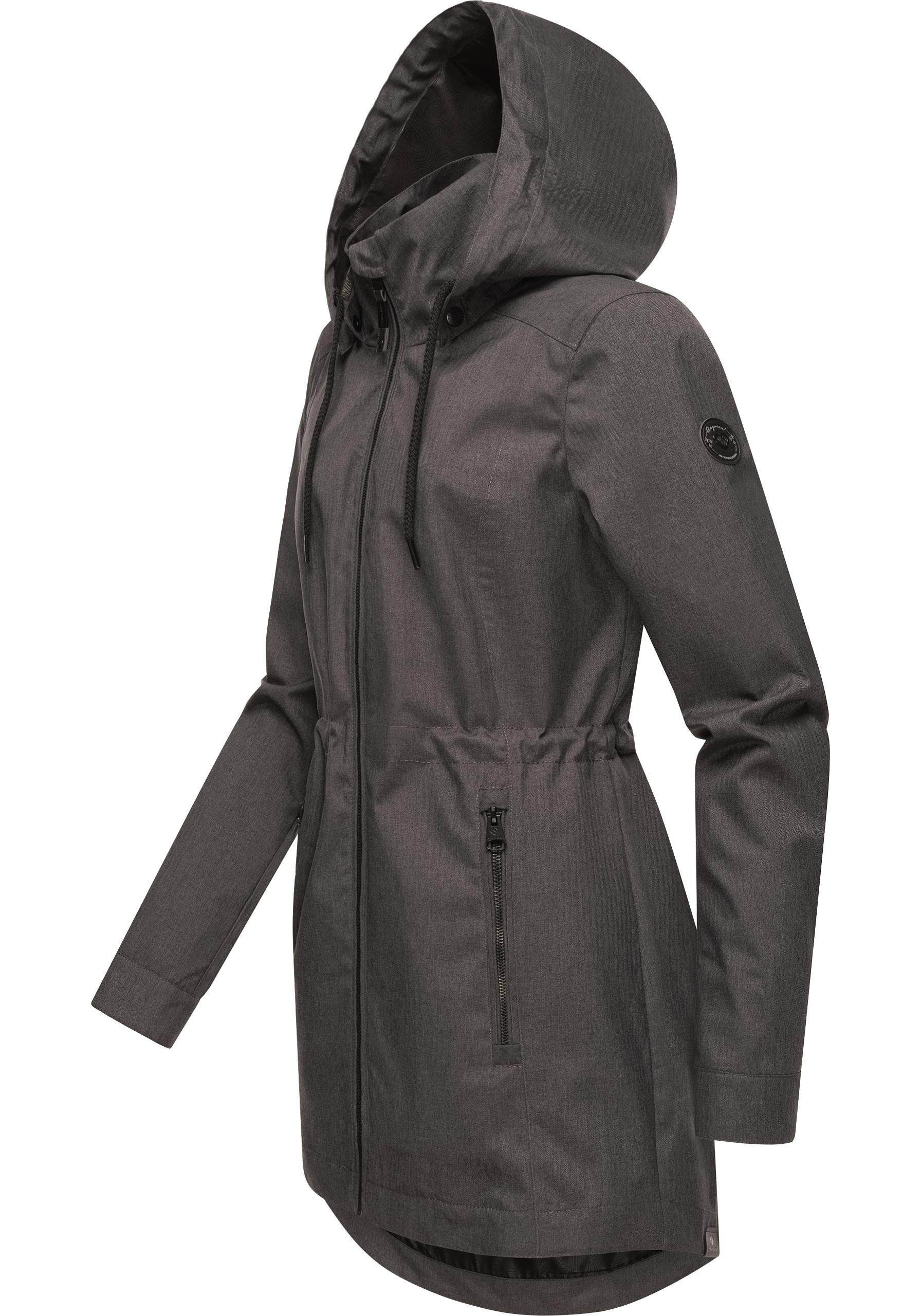 Ragwear Kurzmantel Dakkota II Wasserdichter Outdoormantel für die Übergangszeit