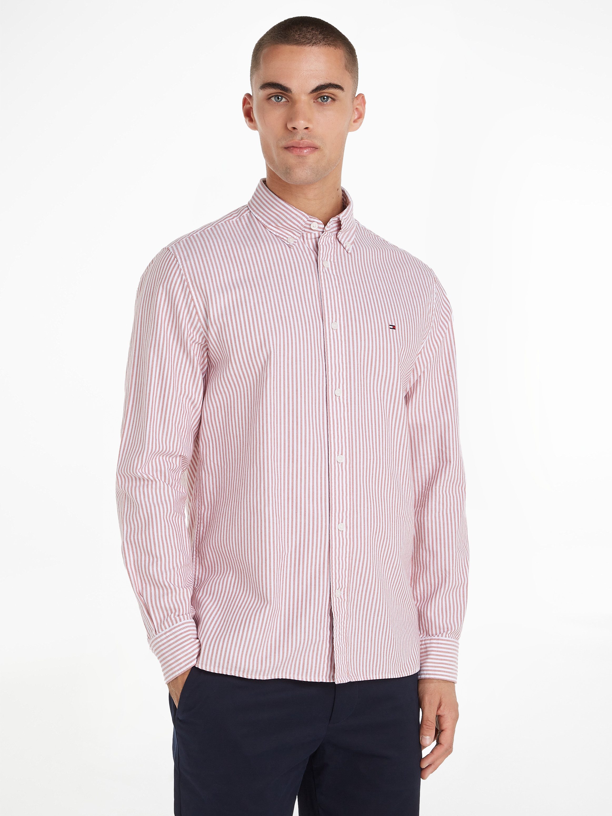 Tommy Hilfiger Langarmhemd HERITAGE OXFORD STRIPE günstig online kaufen