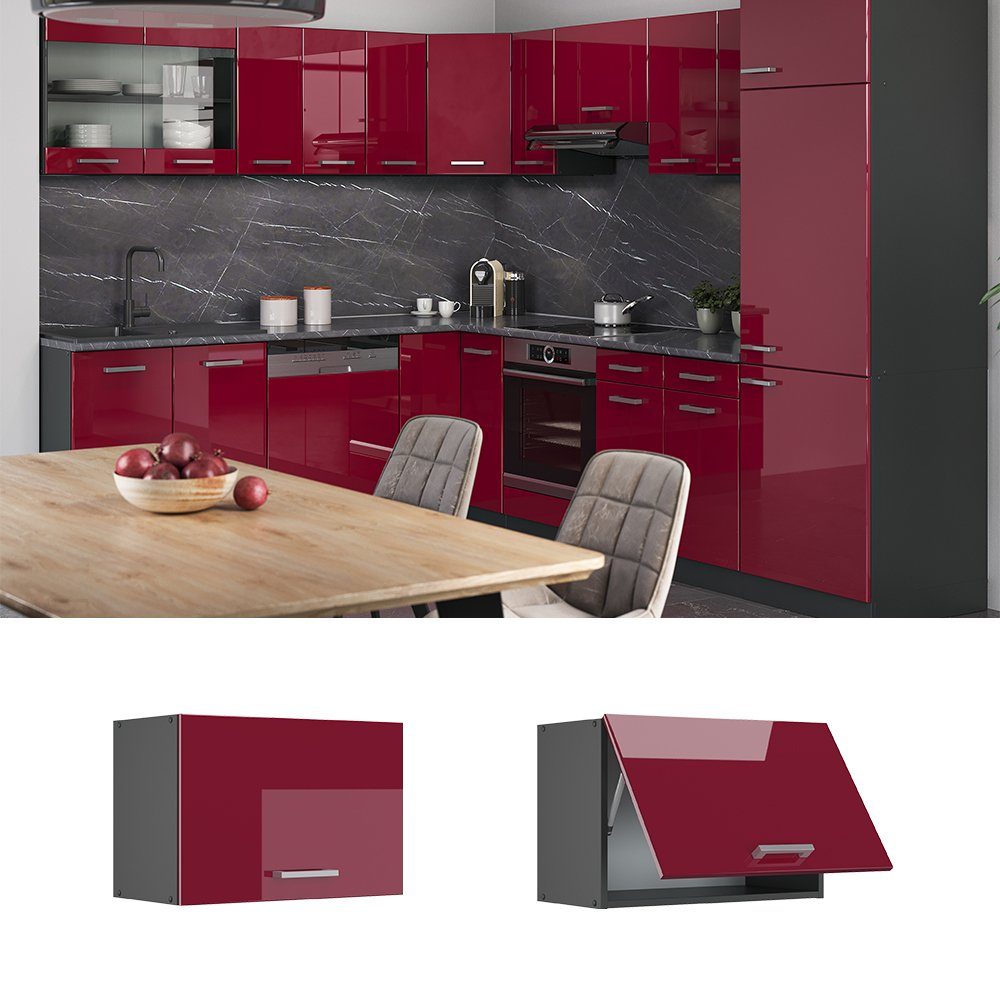 Vicco Hängeschrank R-Line, Bordeaux Hochglanz/Anthrazit, 60 günstig online kaufen