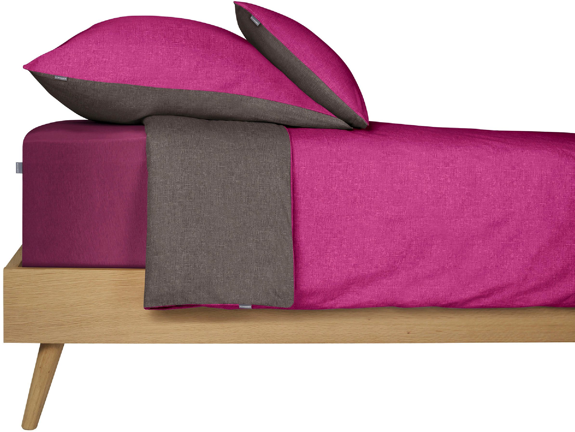 Schiesser Spannbettlaken Elli, Jersey-Elasthan, Gummizug: rundum, (1 Stück), für hohe Matratzen und Boxspringbetten, MADE IN GREEN by OEKO-TEX®