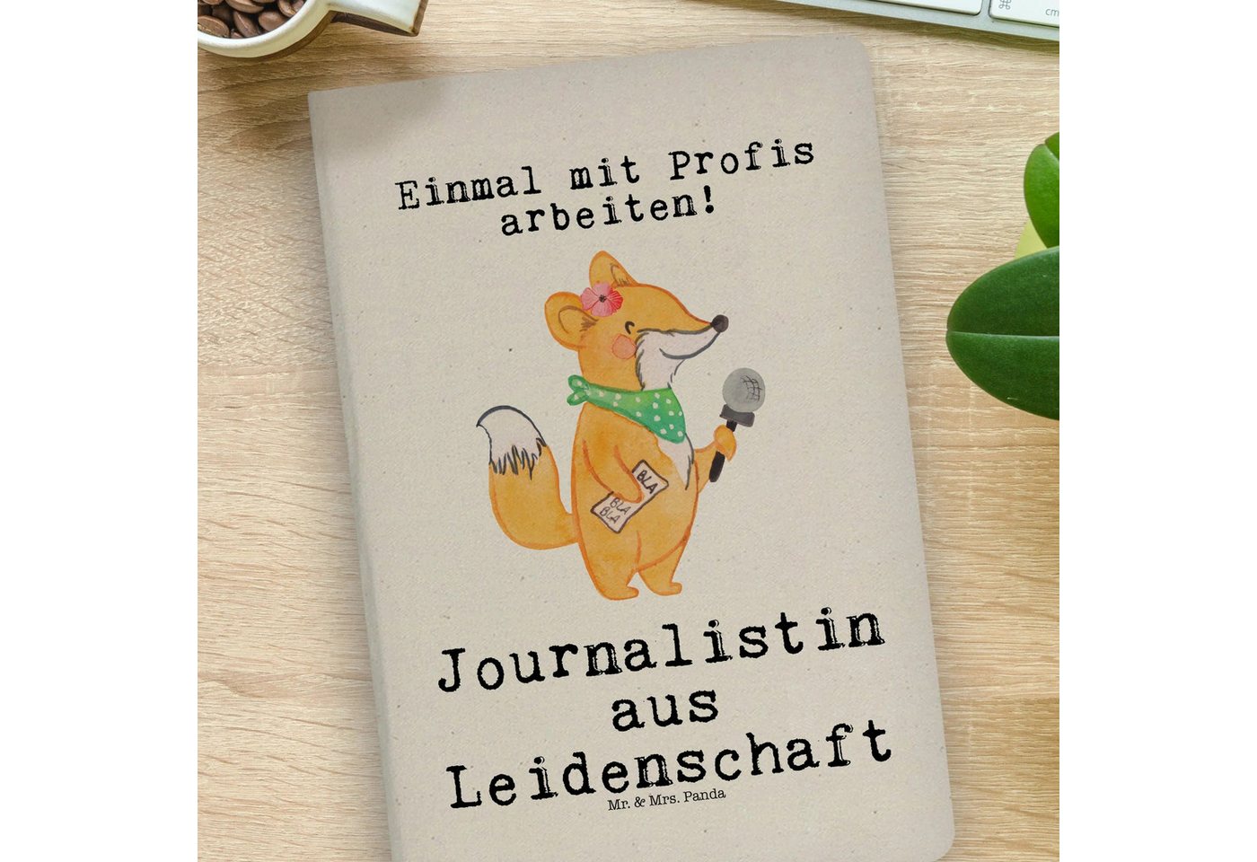 Thumbnail - Mr. & Mrs. Panda Notizbuch Journalistin Leidenschaft - Transparent - Geschenk, Studium, Notizbuc Mr. & Mrs. Panda, Bezau...
