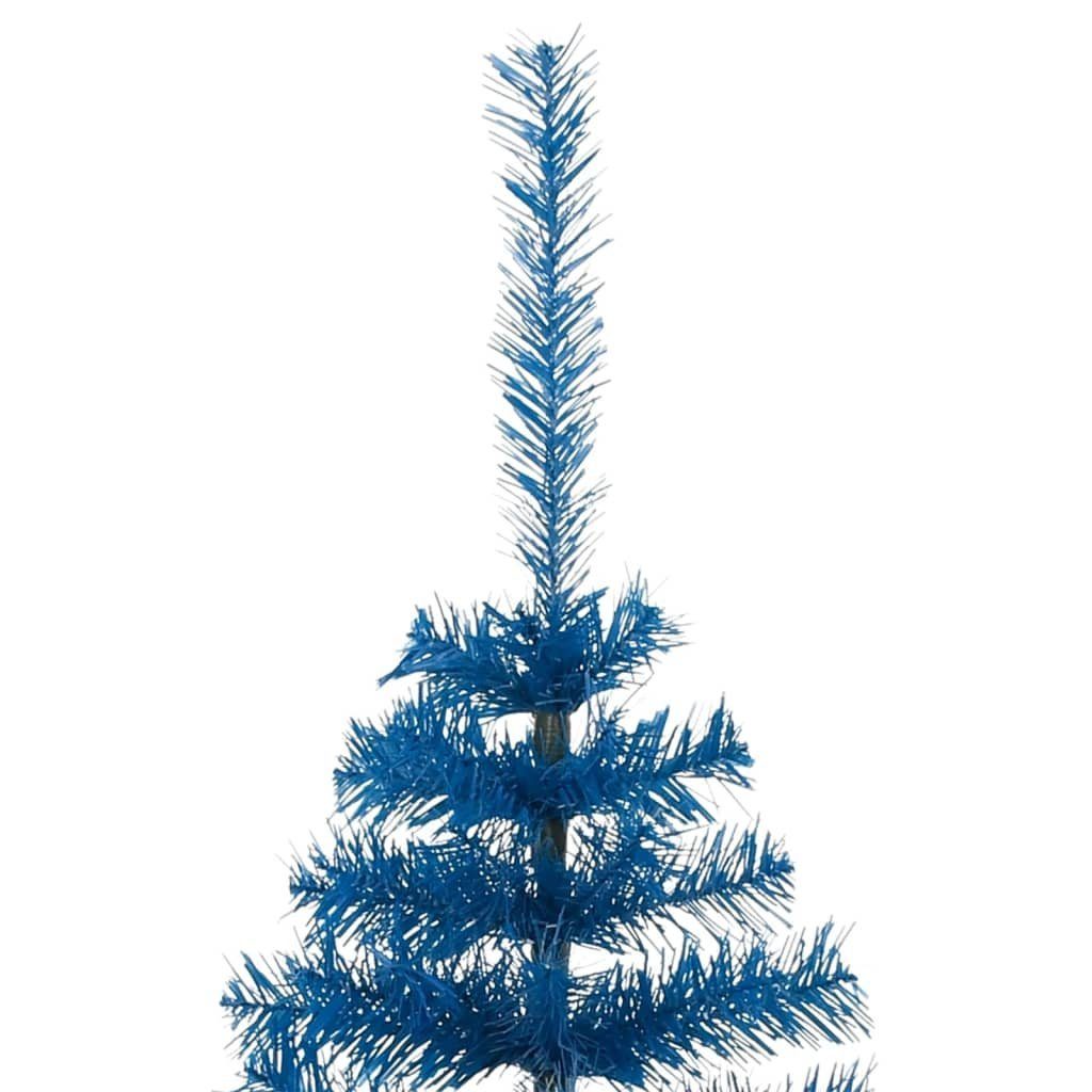 furnicato Künstlicher PVC Halb-Weihnachtsbaum Künstlicher cm mit 210 Weihnachtsbaum Blau Ständer