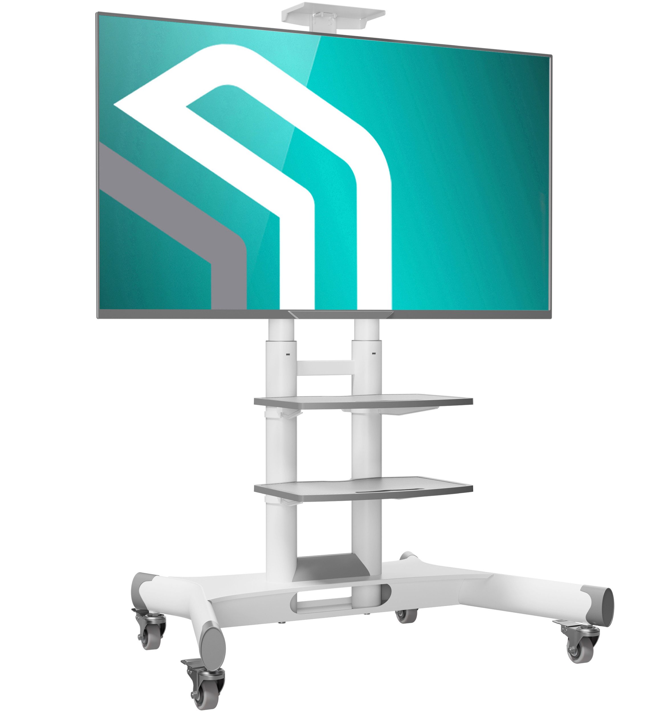 ONKRON TV-Ständer ONKRON 40"-70", 45.5 kg max, VESA 600x400, TS1552-W, (bis 70,00 Zoll, TV-Ständer, TV Ständer mit Rollen, rollbar, höhenverstellbar, mit Bewegungssperre)