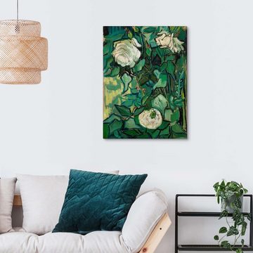 Posterlounge Leinwandbild Vincent van Gogh, Rosen und ein Käfer, Wohnzimmer Malerei