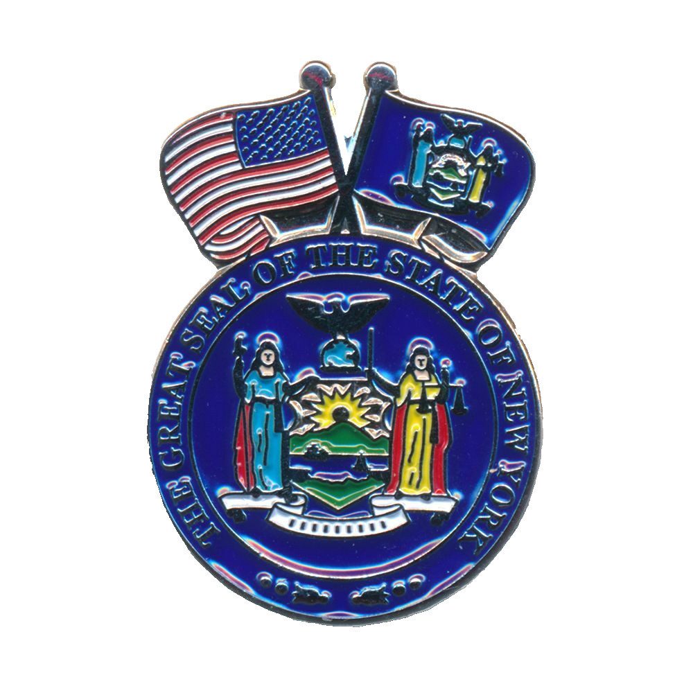 hegibaer Anstecknadel New York Albany USA Flagge New York City Anstecker 1011 (1-tlg), Edel und Exklusiv