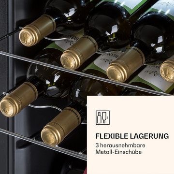 Klarstein Weinkühlschrank HEA-Ultimo-16-uno, für 16 Standardflaschen á 0,75l,Wein Flaschenkühlschrank Weintemperierschrank Weinschrank Kühlschrank