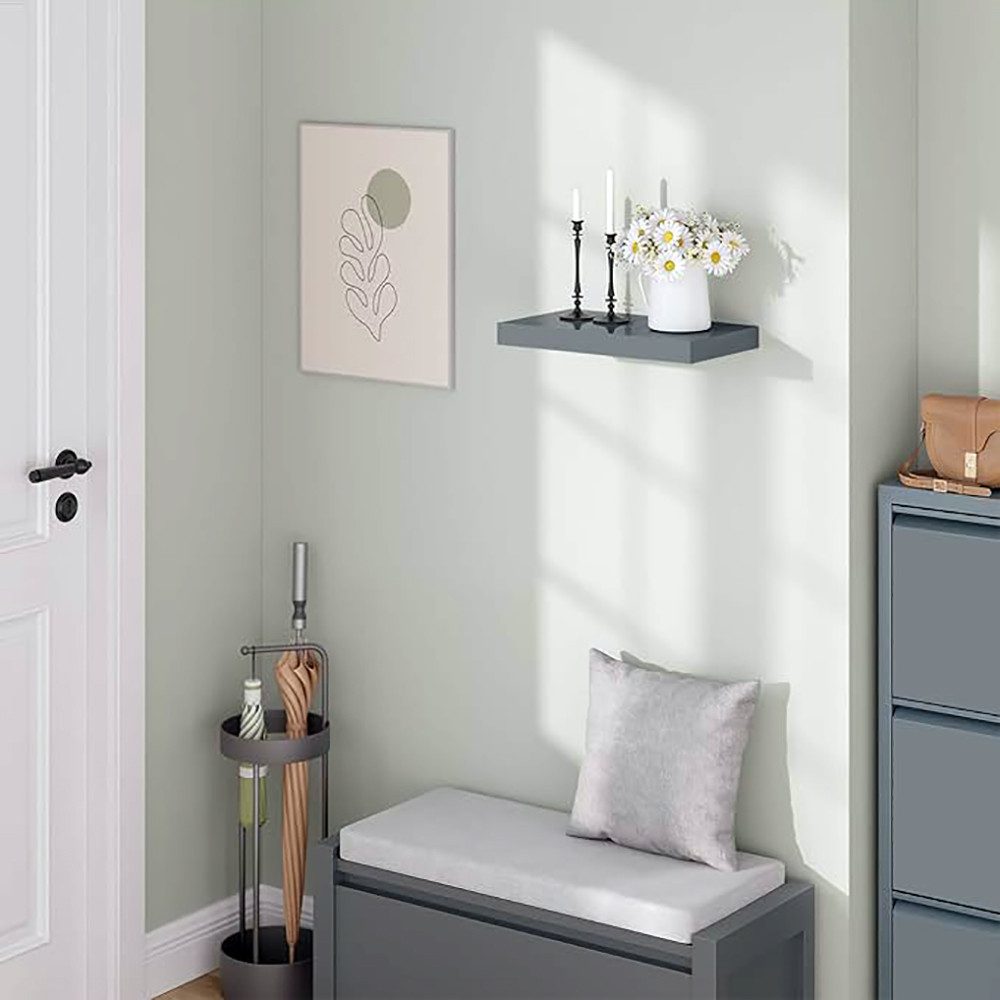 Woltu Wandregal, 1-tlg., hochglänzend Wandboard Schweberegal CD DVD Regal