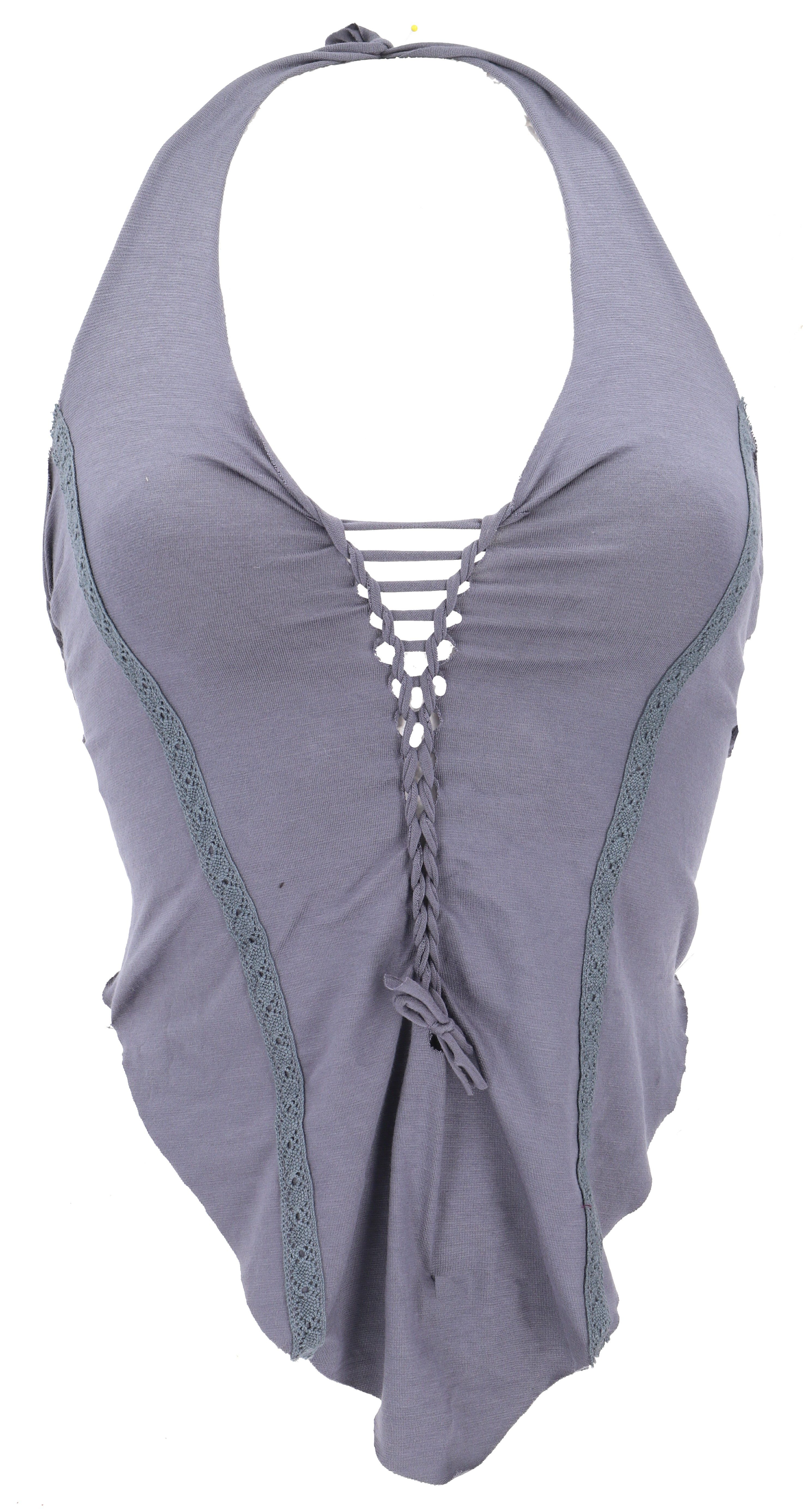 Guru-Shop T-Shirt Goa Top, Psytrance, Bandeau Top, Neckholder Top.. Festival, Ethno Style, alternative Bekleidung