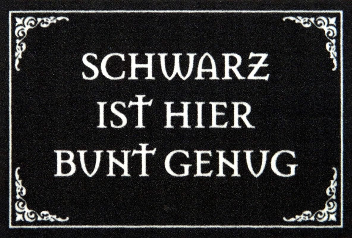 Fußmatte Rockbites - Fußmatte "Schwarz ist bunt genug" Türmatte Nr.129 (100943)