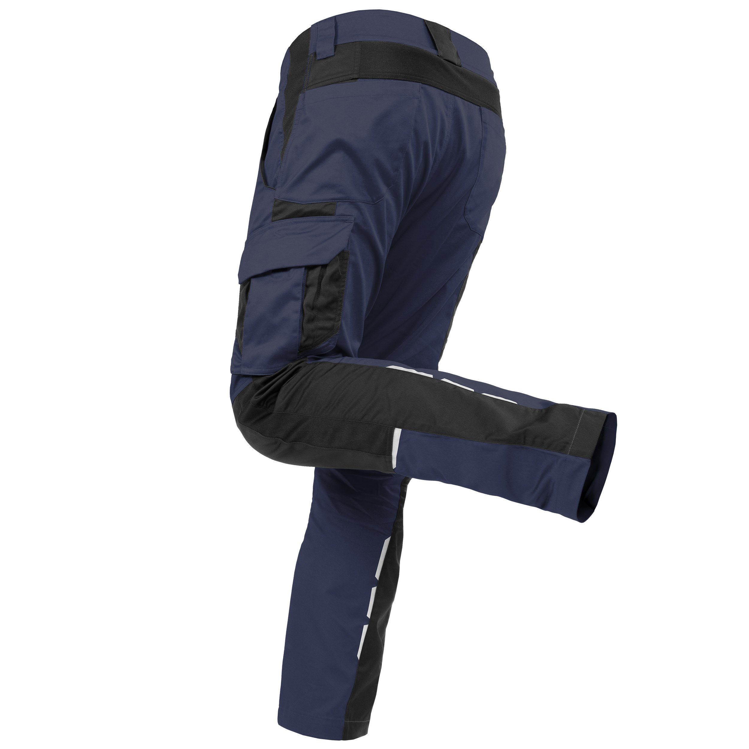 Qualitex Workwear Arbeitsbundhose Slim-Fit Herren-Arbeitshose, strapazierfähige Stretch-Hose-Herren (1-tlg) Robust wie eine Jeans, Herren Hose auch als Latzhose erhältlich