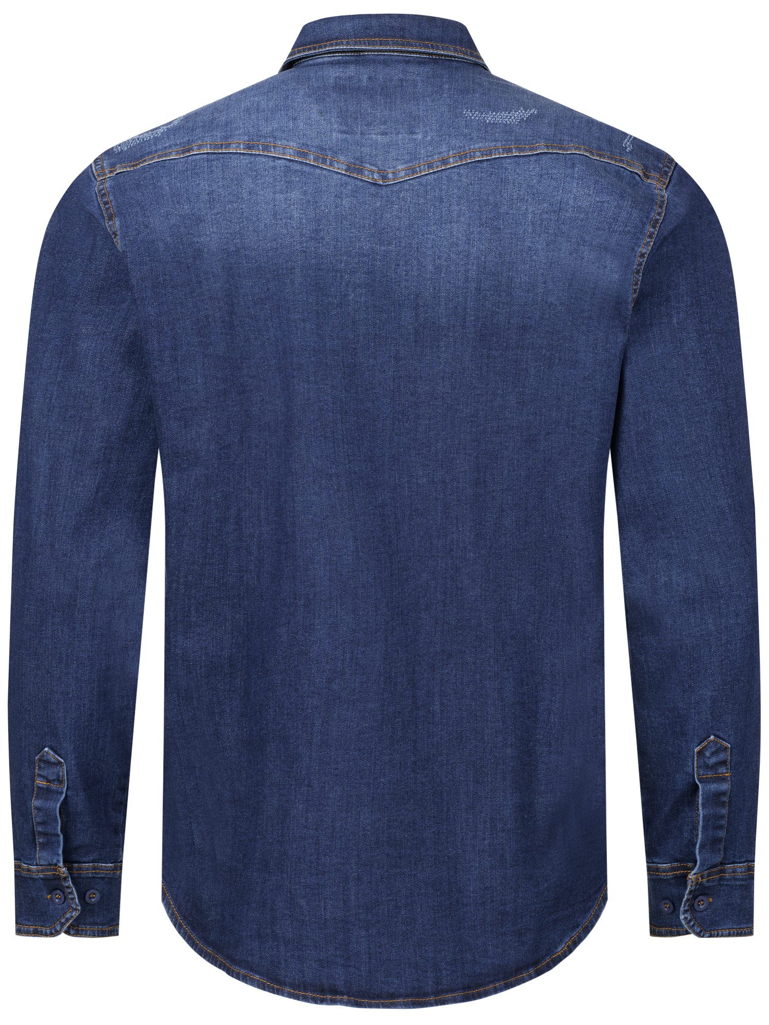 Rock Creek Jeanshemd Herren Jeans Hemd Regular Fit H-419