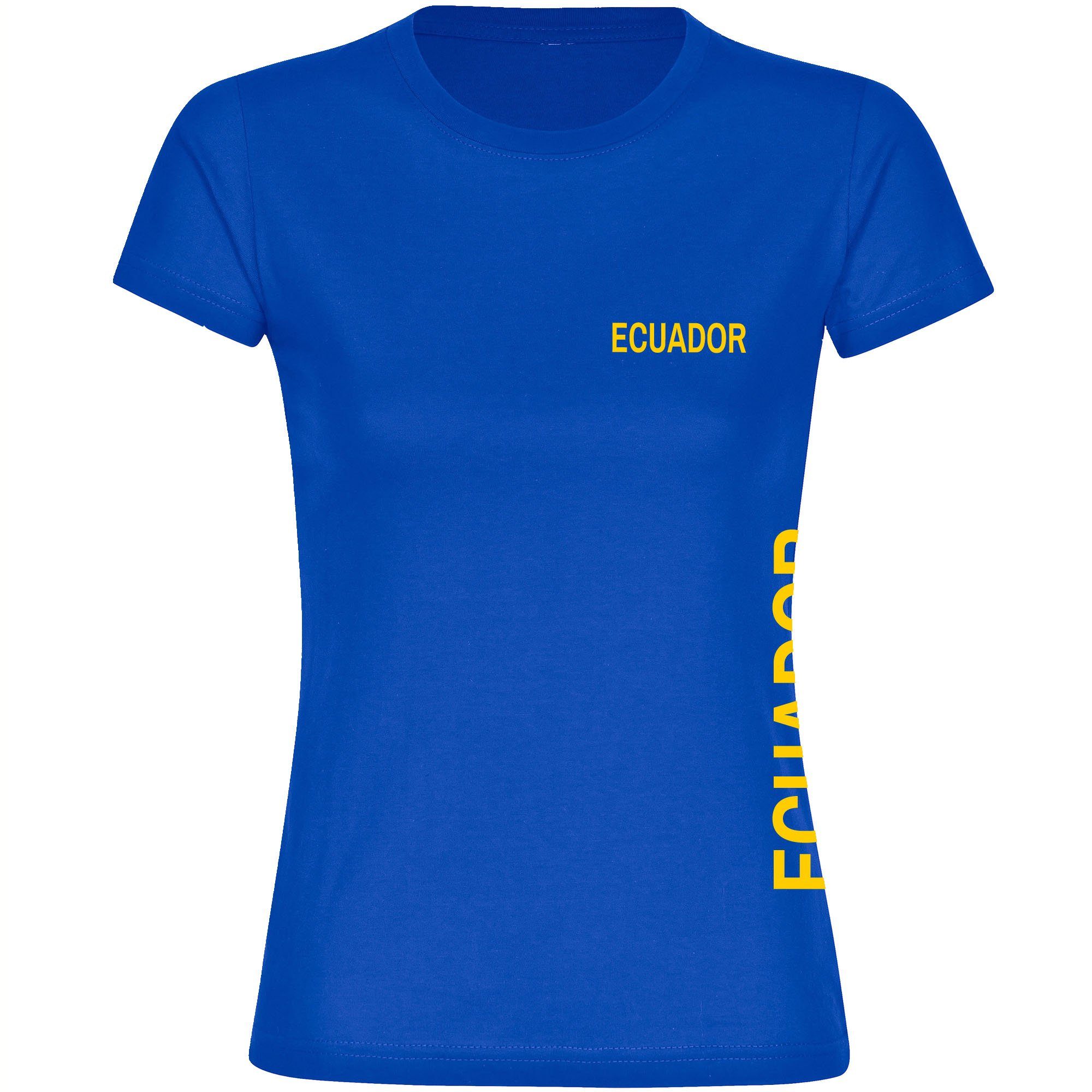 multifanshop T-Shirt Damen Ecuador - Brust & Seite - Frauen