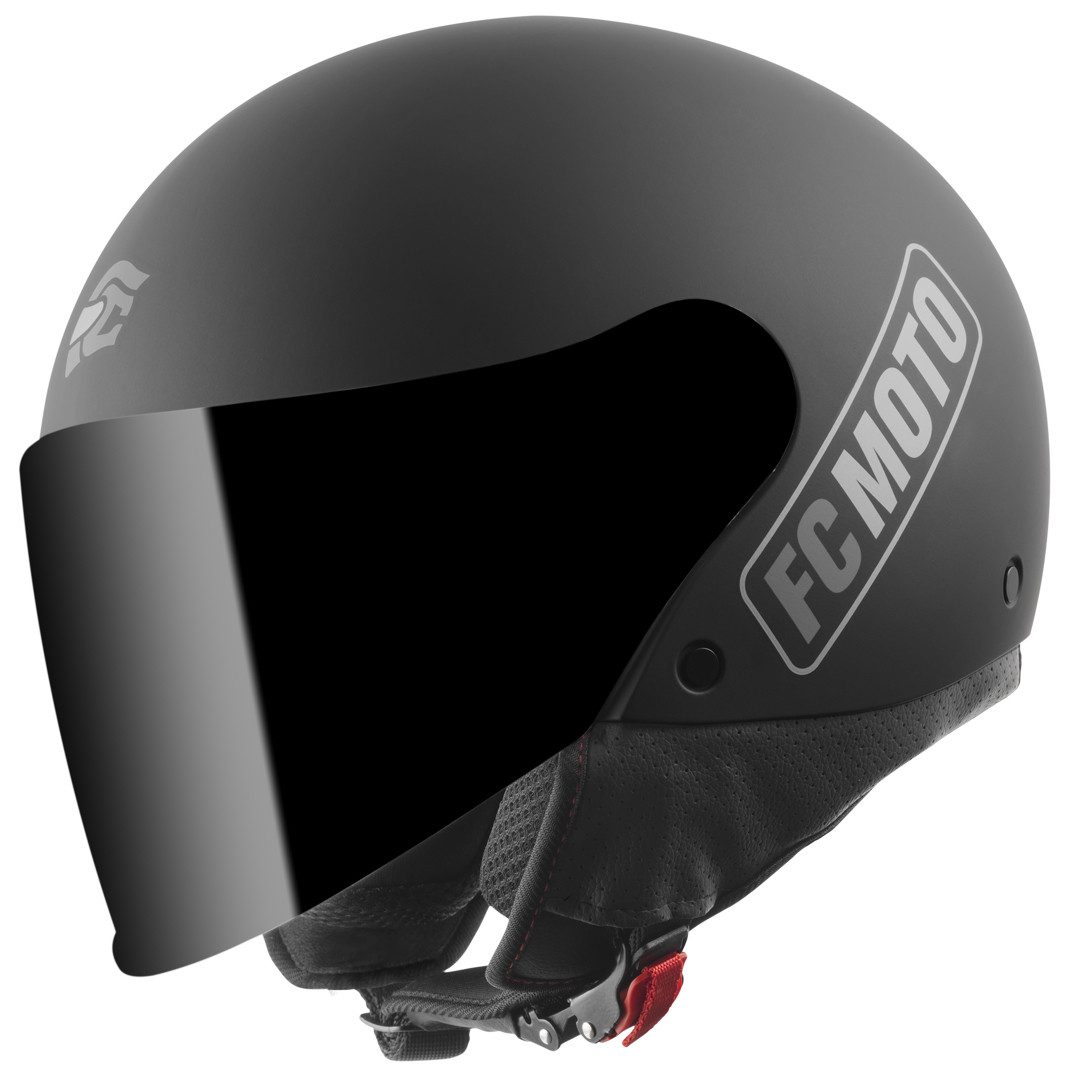 FC-Moto Motorradhelm Square-RS Jethelm, herausnehmbares Innenfutter