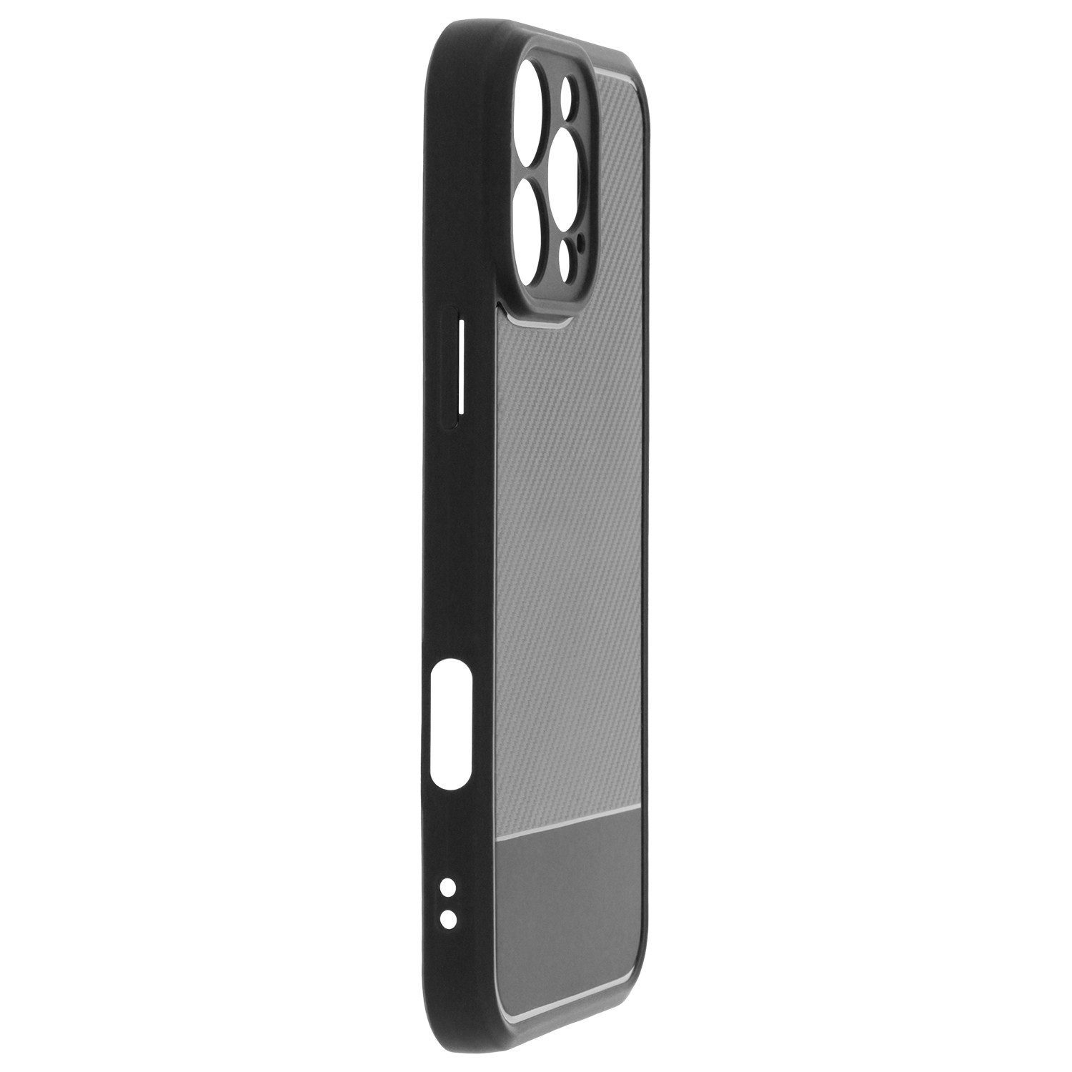 COFI 1453 Handyhülle Simple Carbon für Samsung Galaxy A56 5G Schwarz 6,7, Schlankes Carbonmuster mit erhöhtem Kamerarand