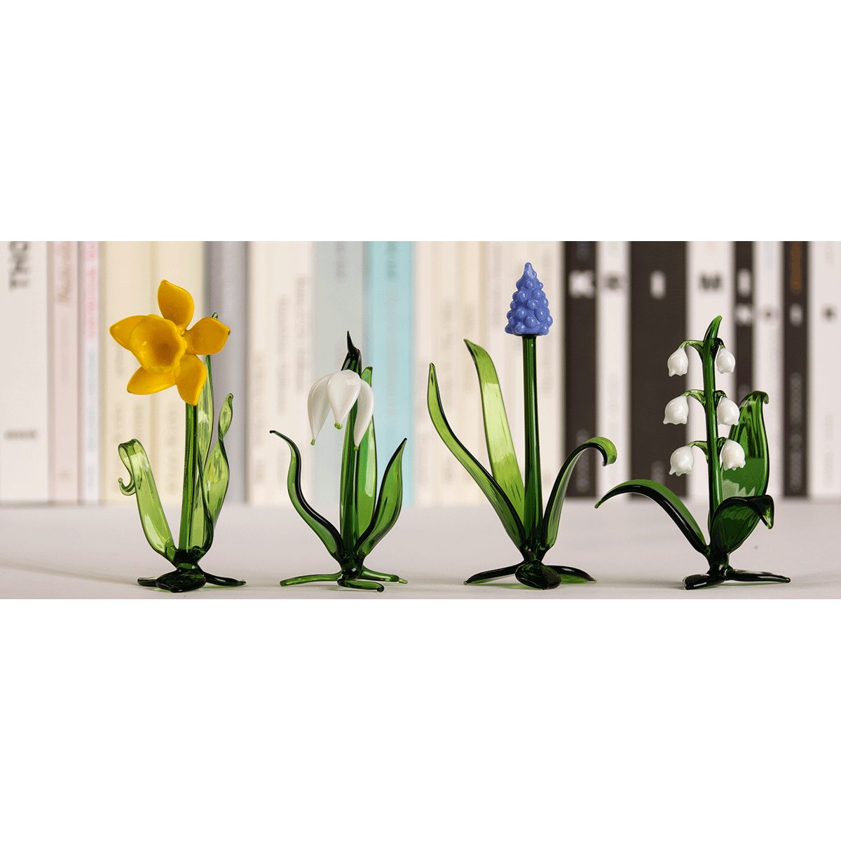 Dekoobjekt Glasblume »Osterglocke«.