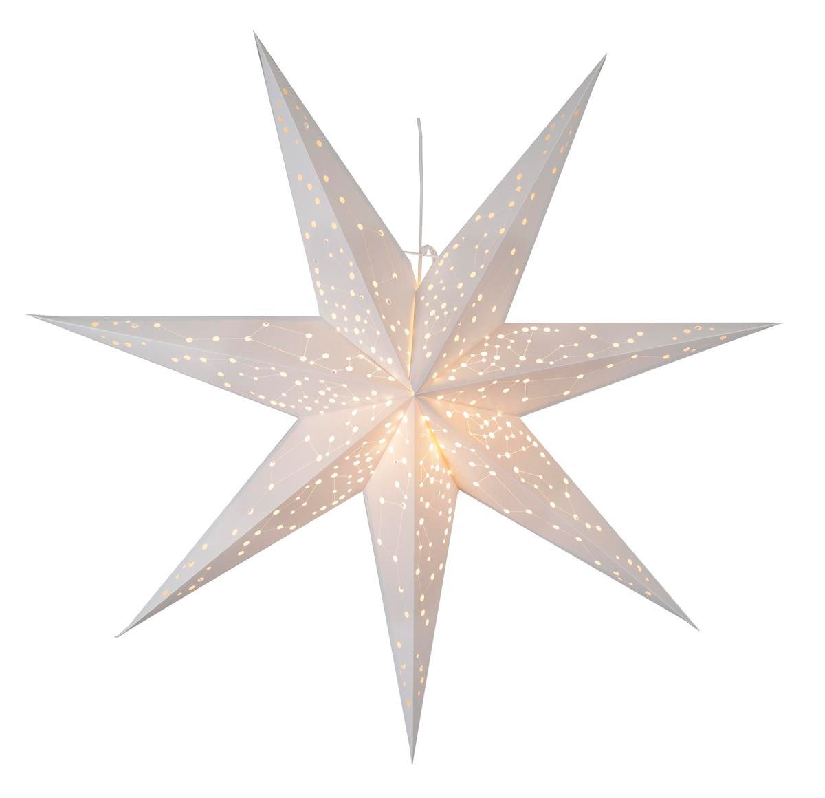 STAR TRADING LED Stern Papierstern Sternenbilder Faltstern Leuchtstern hängend 100cm Kabel