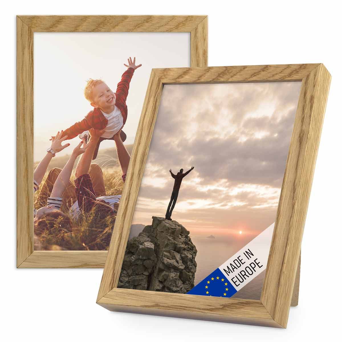 PHOTOLINI Bilderrahmen 2er Set Massivholz-Rahmen Modern günstig online kaufen