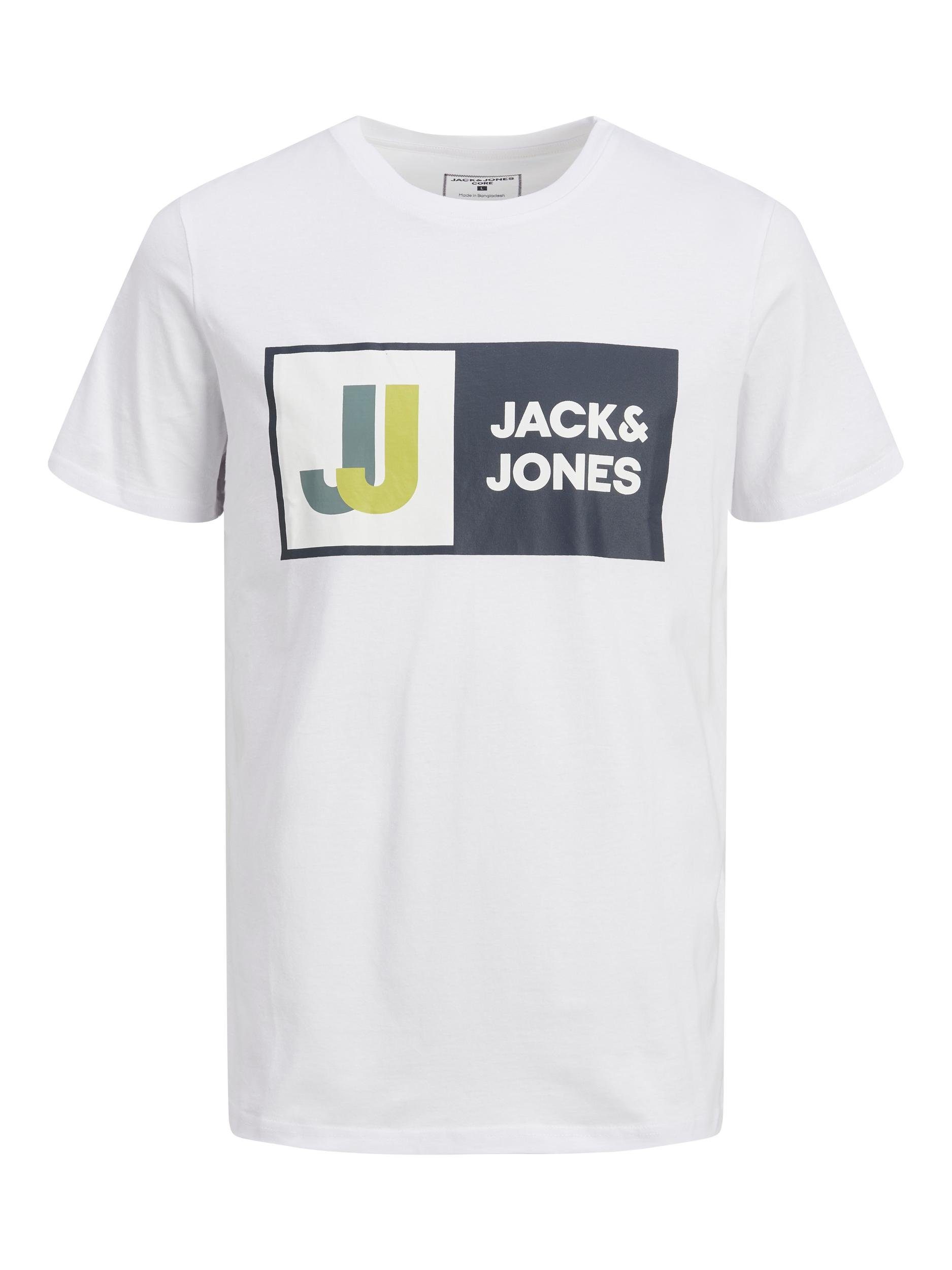 Jack & Jones Junior T-Shirt JCOLOGAN TEE SS CREW NECK AW22 SN JNR white