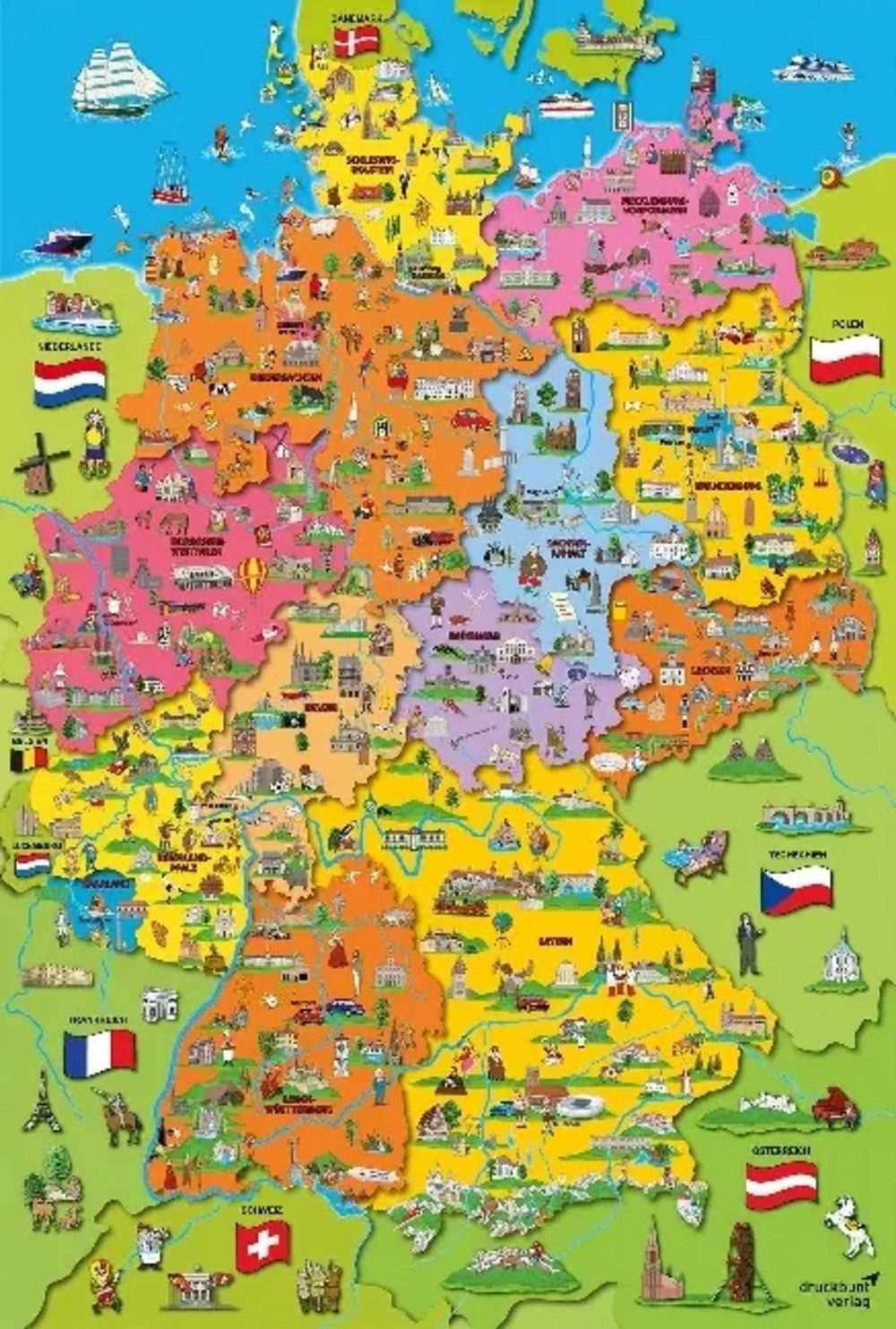 Schmidt Spiele Puzzle Deutschlandkarte mit Bildern günstig online kaufen