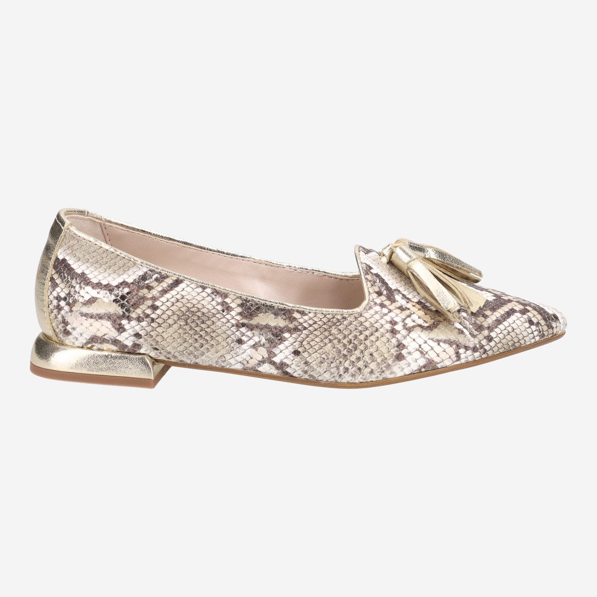Lüke Schuhe PISA PLATINO, Ballerina in Gold für Damen Ballerina