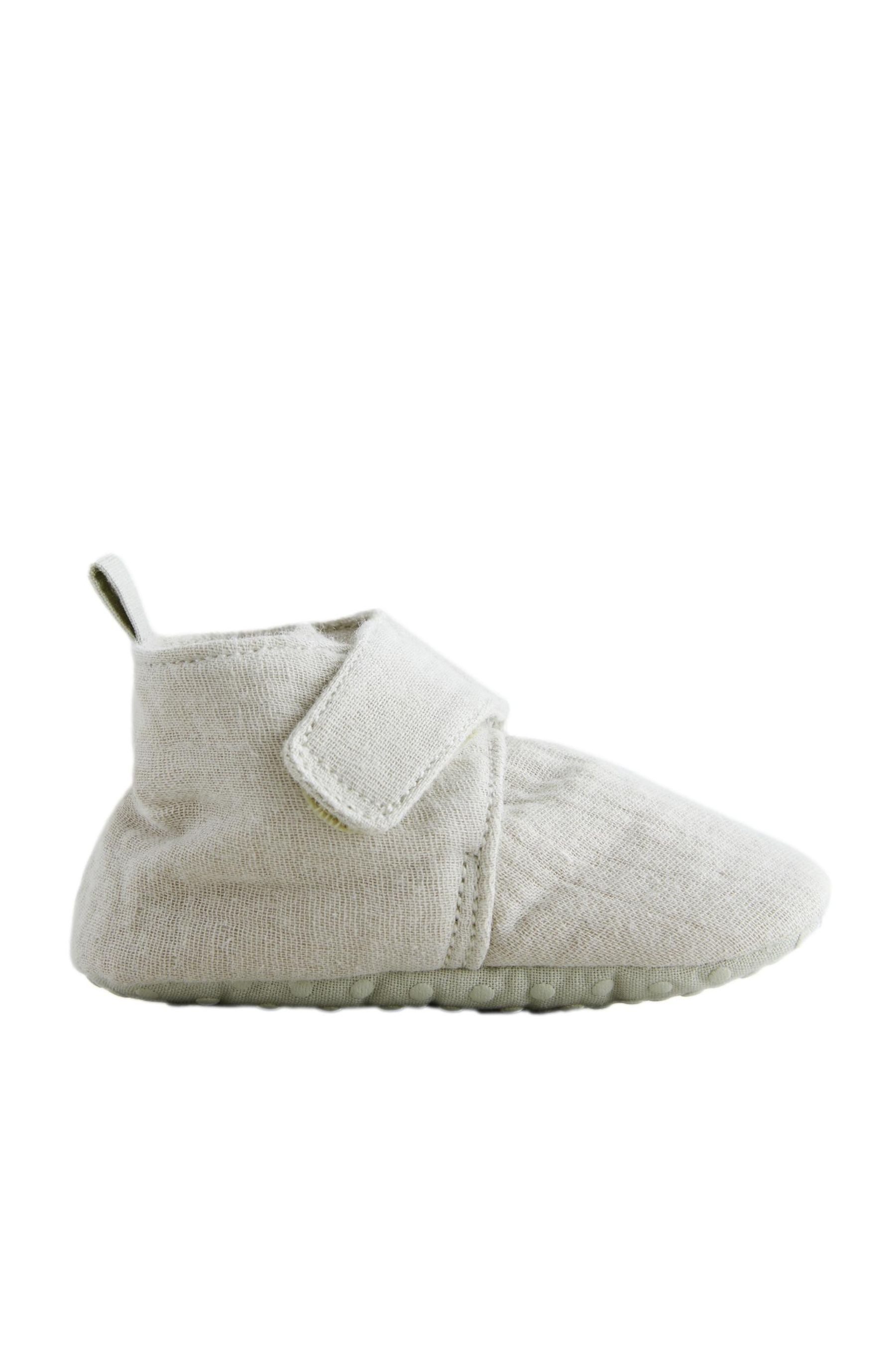 Baby-Booties mit Musseline und Klettverschluss Babystiefel