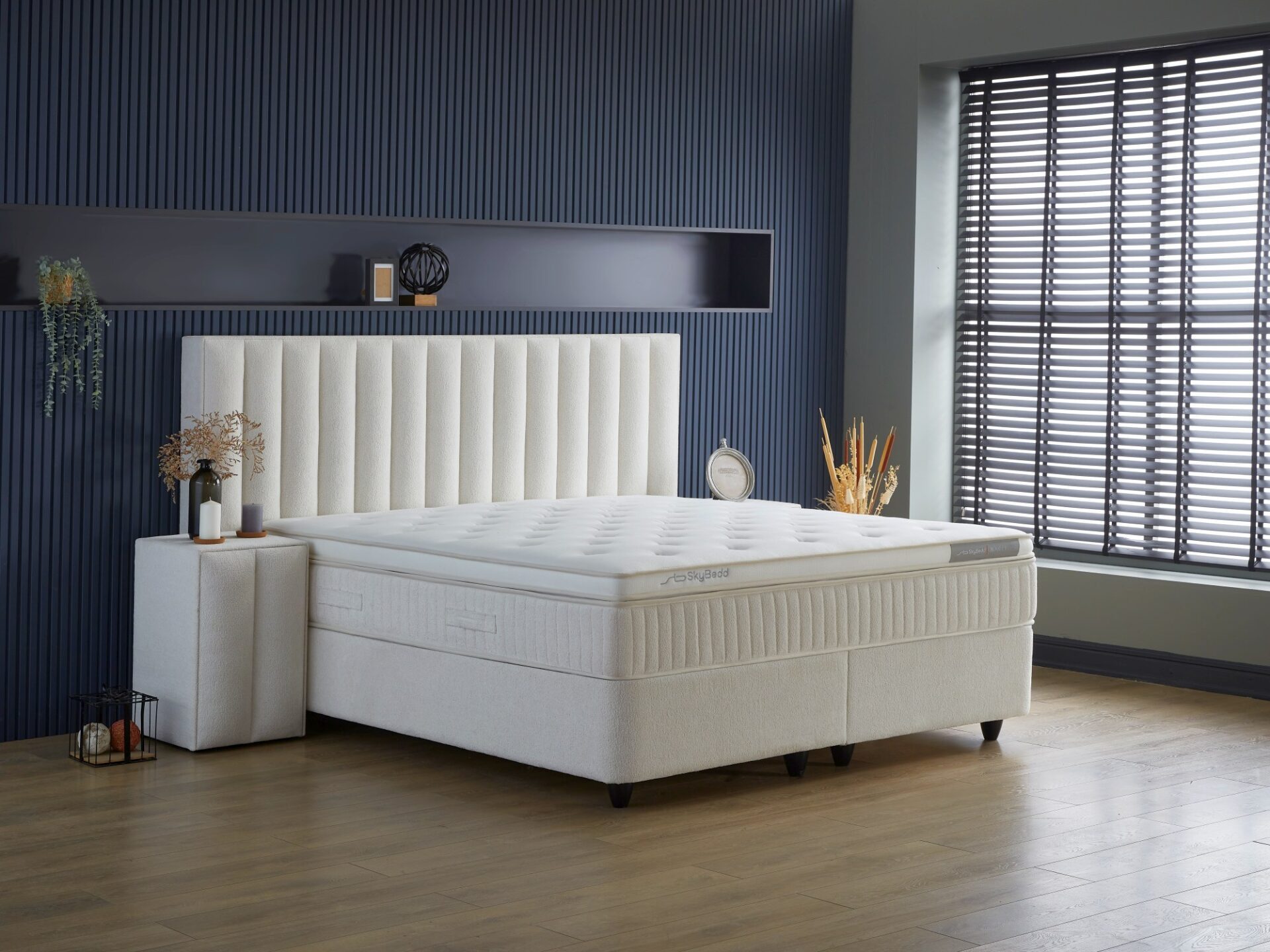gowoll Boxspringbett Woolly Bett Set Boxpringbett mit Matratze Stauraumbett Doppelbett (Boxbett Set, Boxbett), Polsterbett Kontinentalbett, dekorativem Kopfteil
