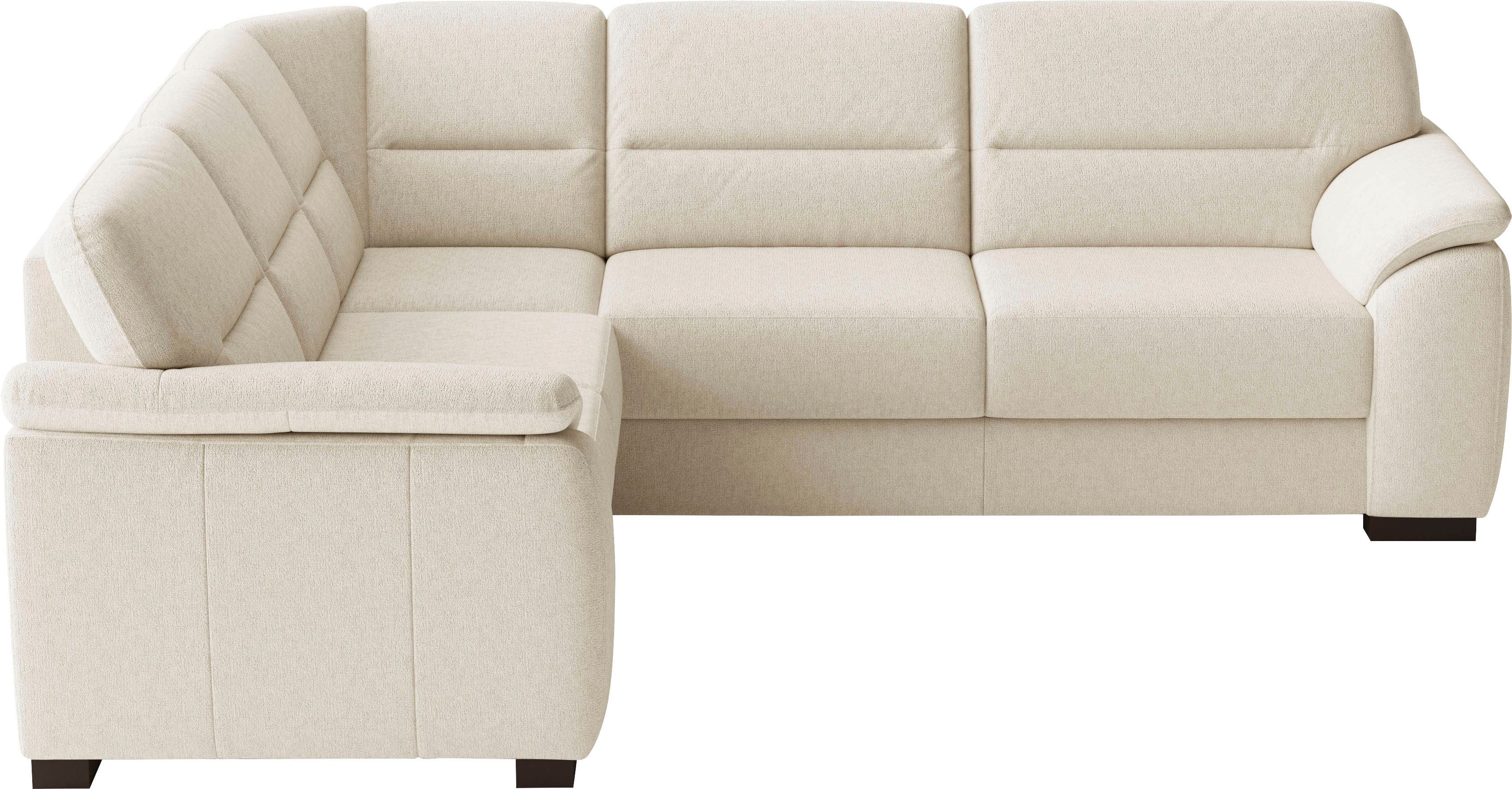sit&more Ecksofa Montego L-Form, B: 255 cm, 1 Teile, wahlweise mit Bettfunktion und Schubkasten