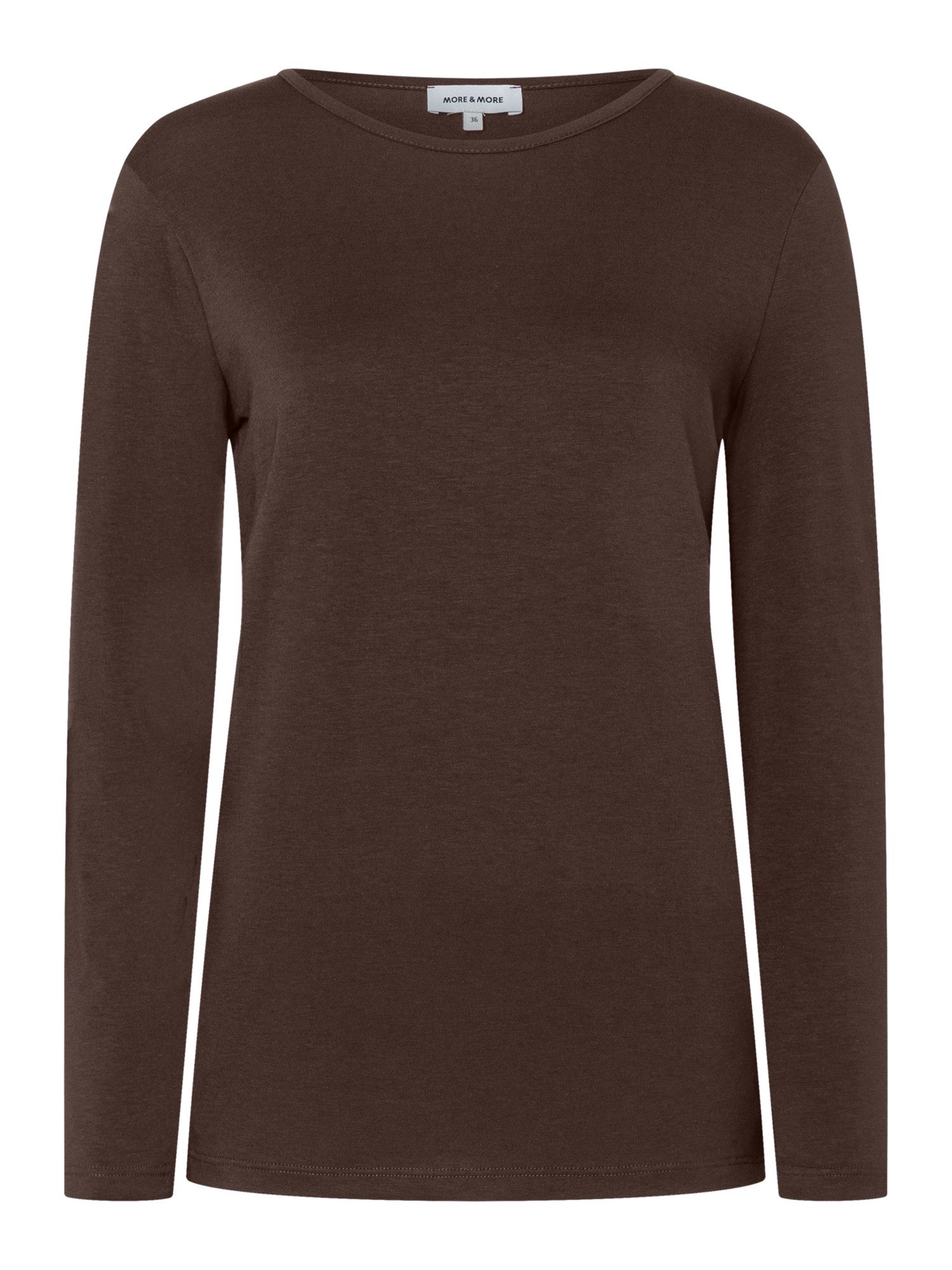 MORE&MORE T-Shirt zeitloses Basic-Langarmshirt