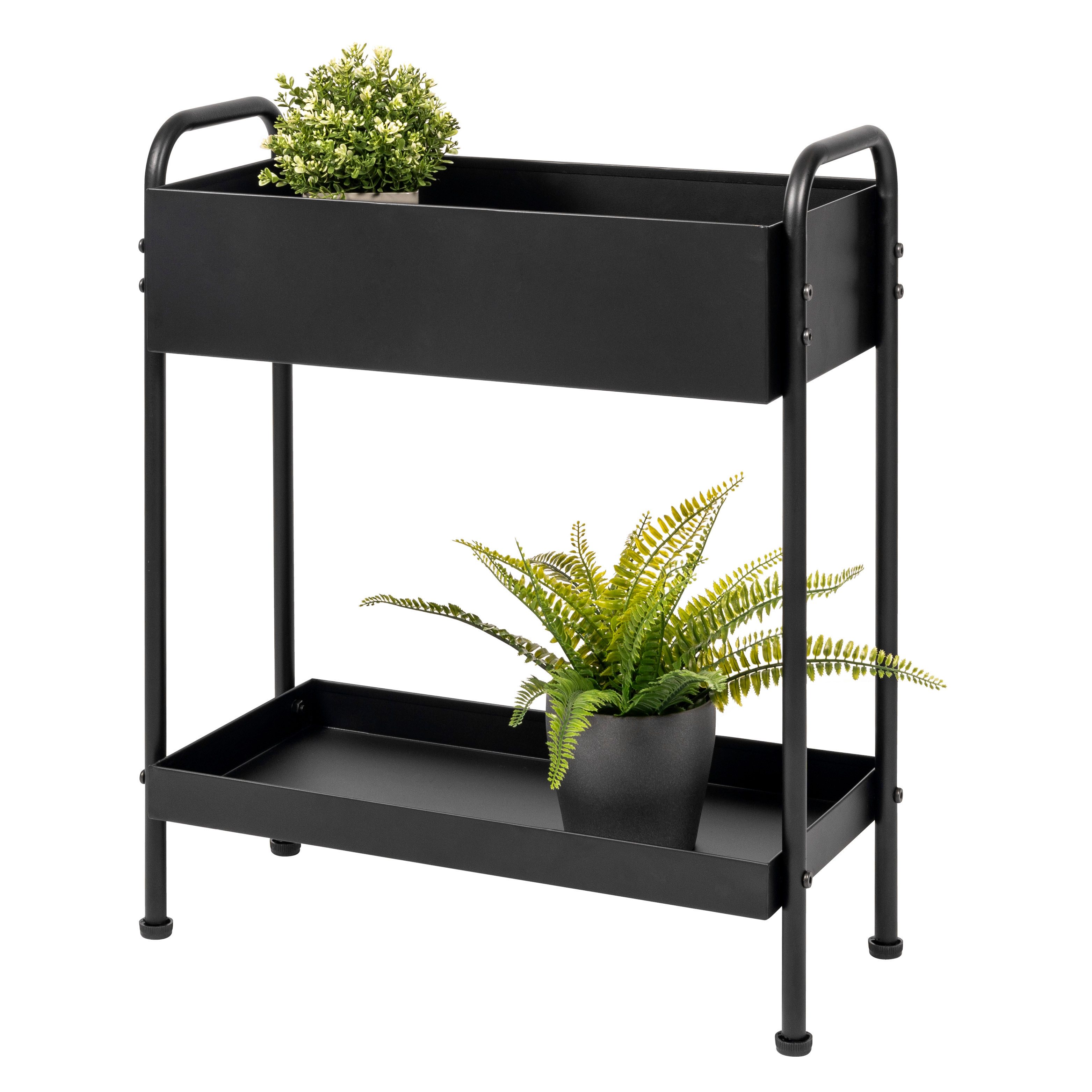 eluno Blumenständer mit 2 Ablagen, aus günstig online kaufen