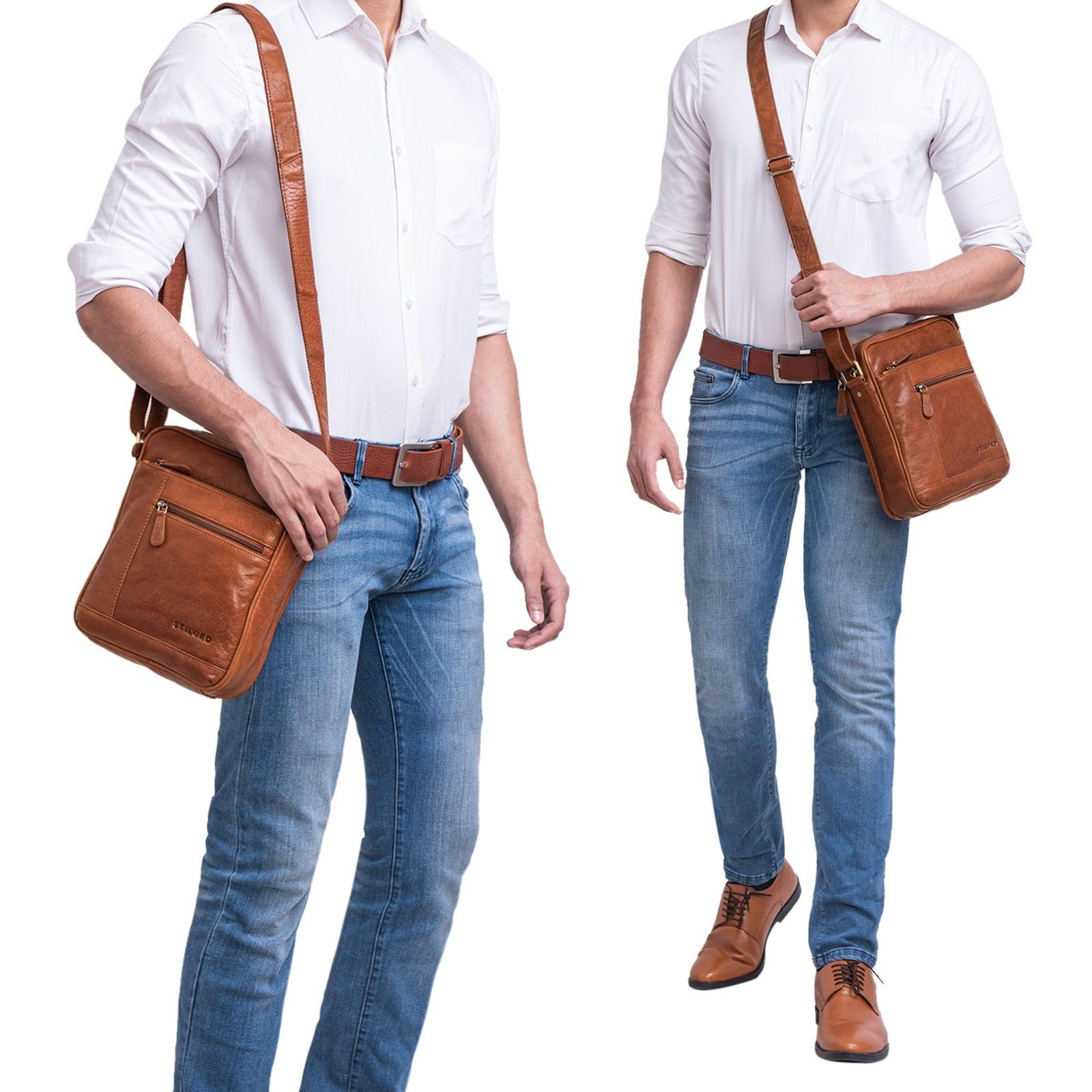 STILORD Schultertasche "Diego" Vintage Herrentasche Leder günstig online kaufen