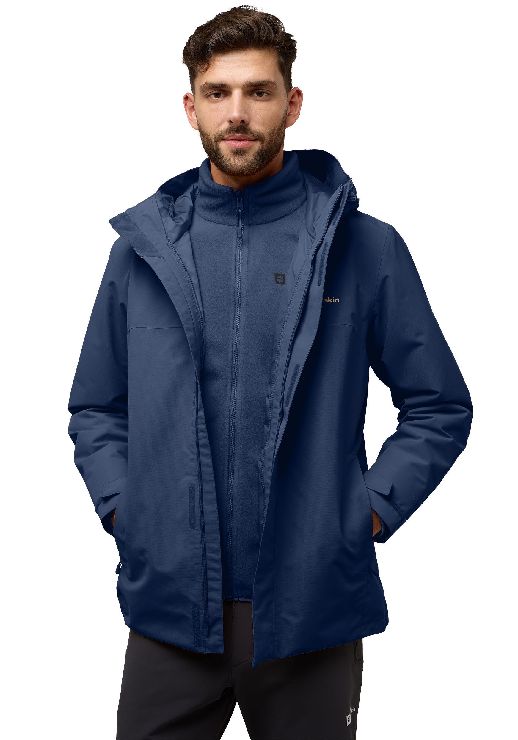 Jack Wolfskin 3-in-1-Funktionsjacke "ALTENBERG 3IN1", mit Kapuze, 3in1, was günstig online kaufen