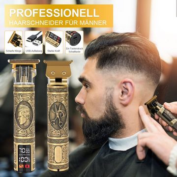 MCURO Haar- und Bartschneider, Haarschneidemaschine Kabellose Barbierschere, Wiederaufladbare Kahle Haarschneider für Männer