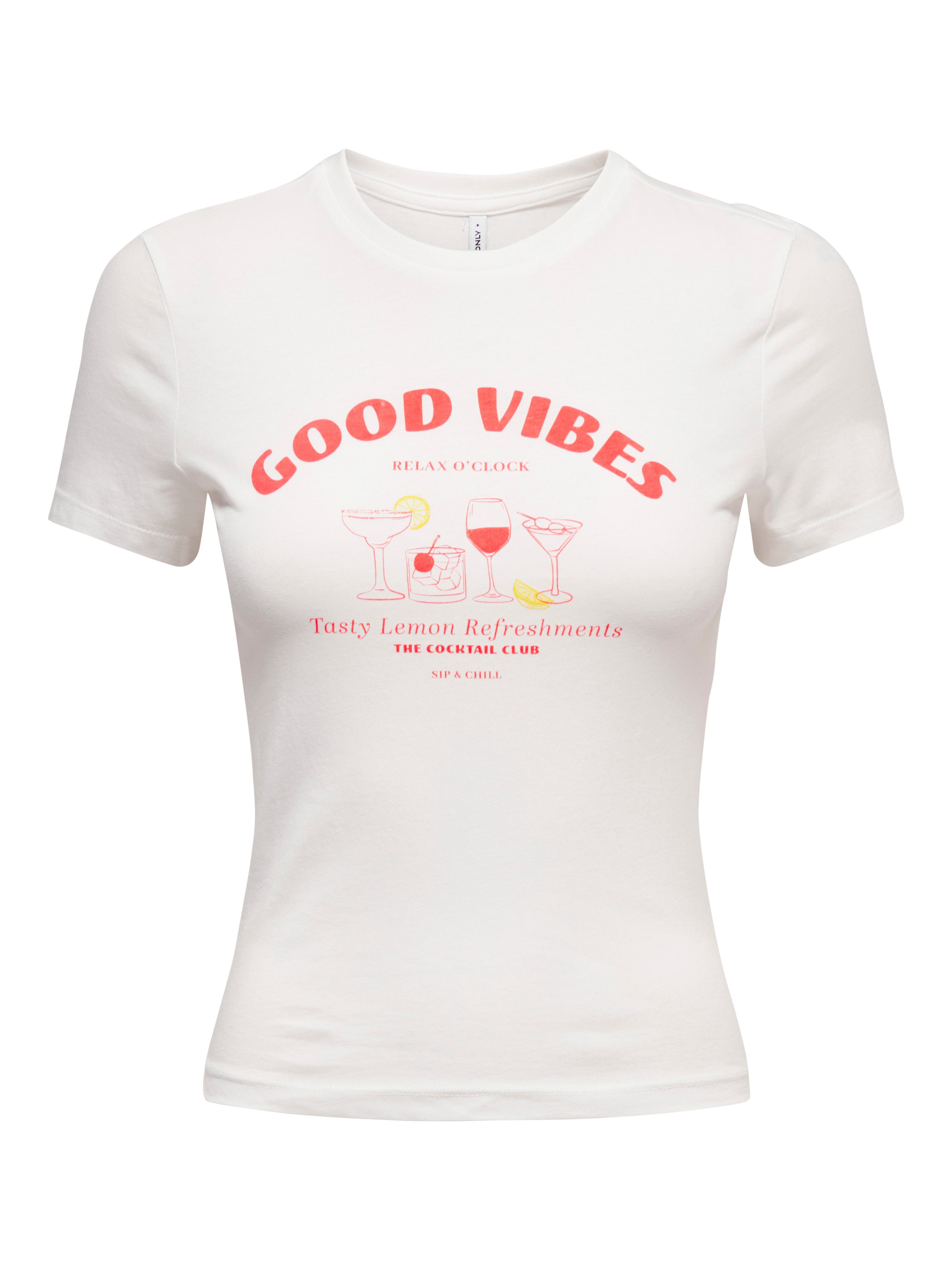 ONLY T-Shirt ONLVIVVI S/S TEE BOX JRS Baumwolle, Rundhals
